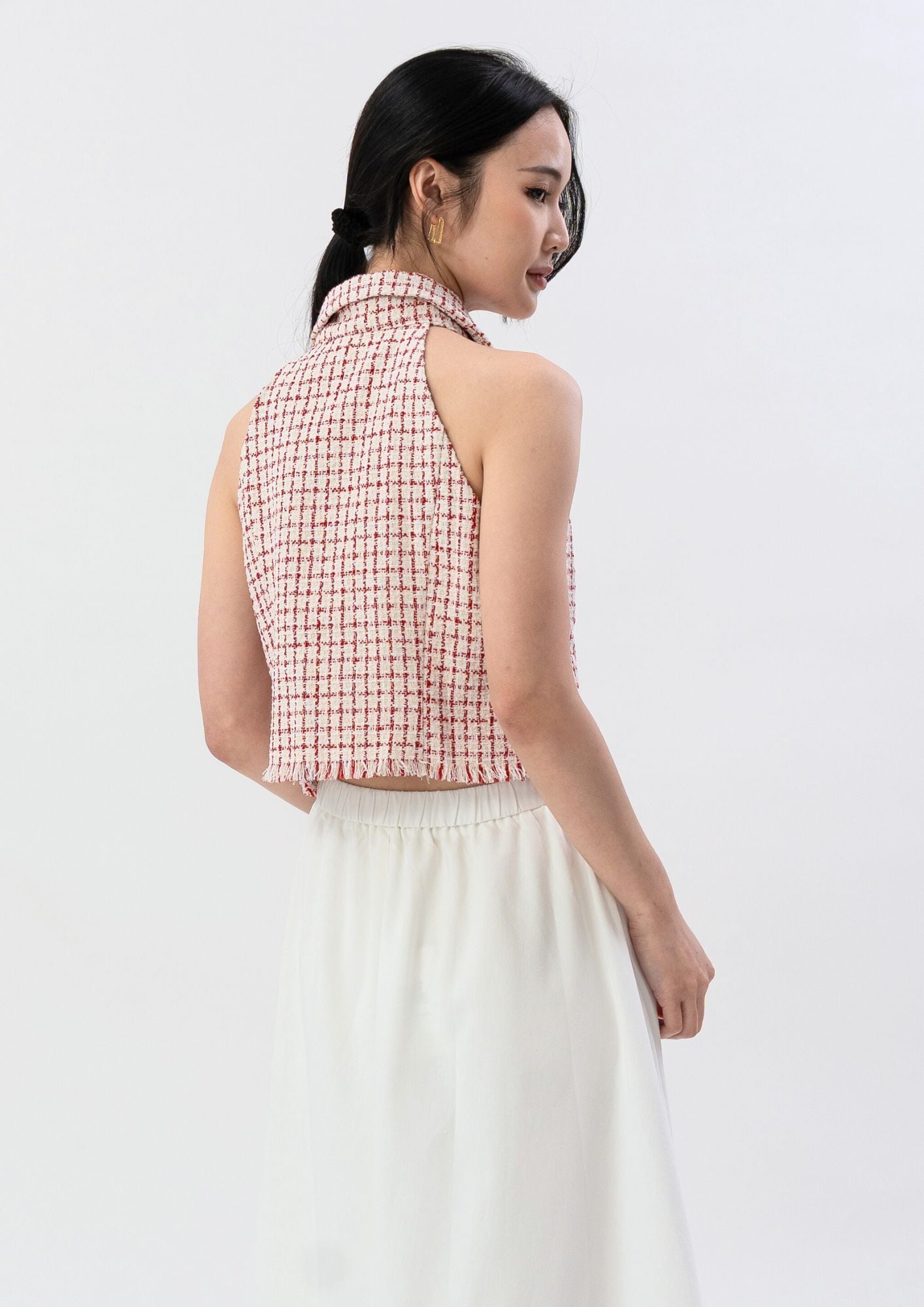 Christmas Tweed Sleeveless Top ZBP5157 view 7