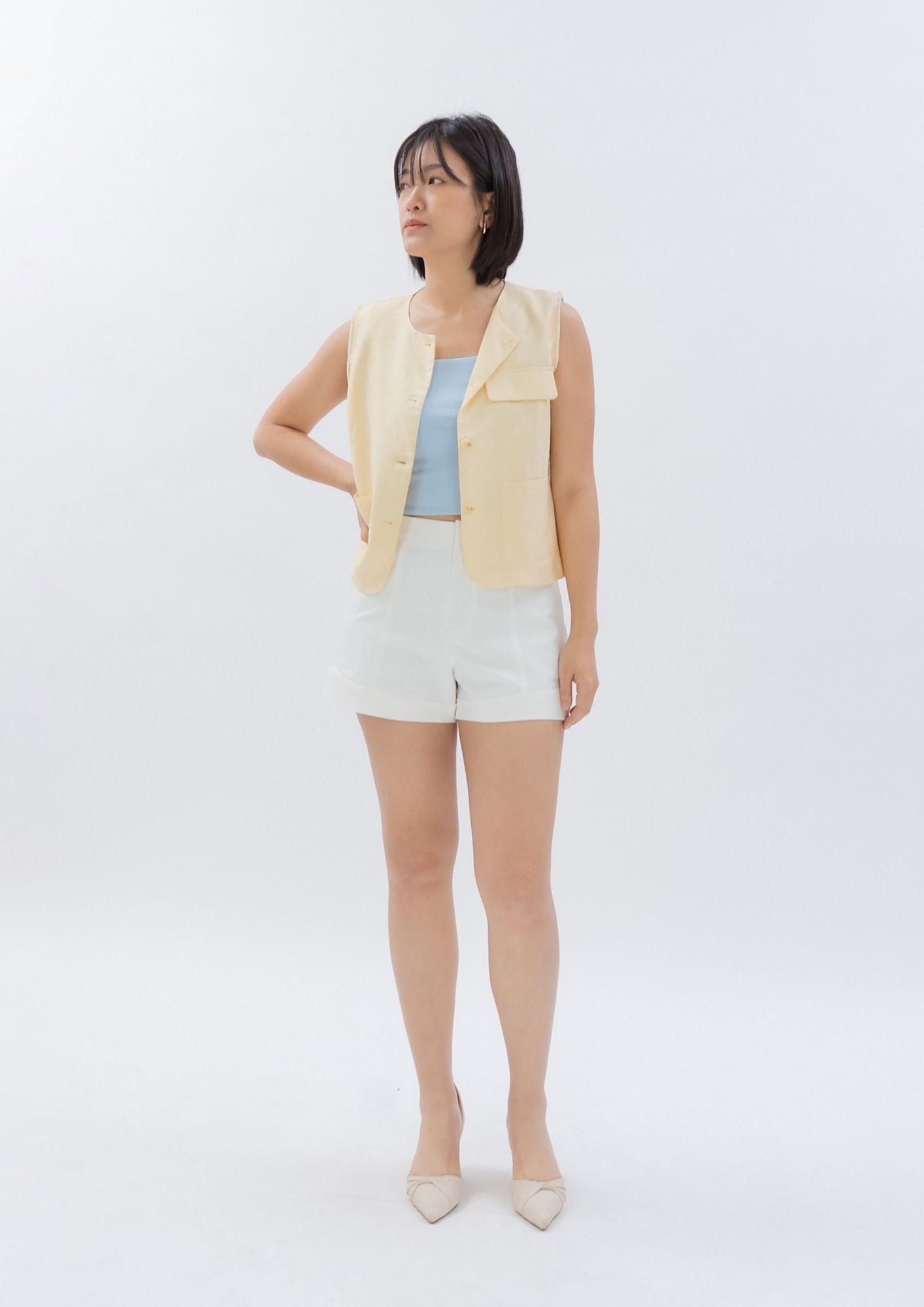 魔术裤 Magic Slim Shorts - WHITE view 4