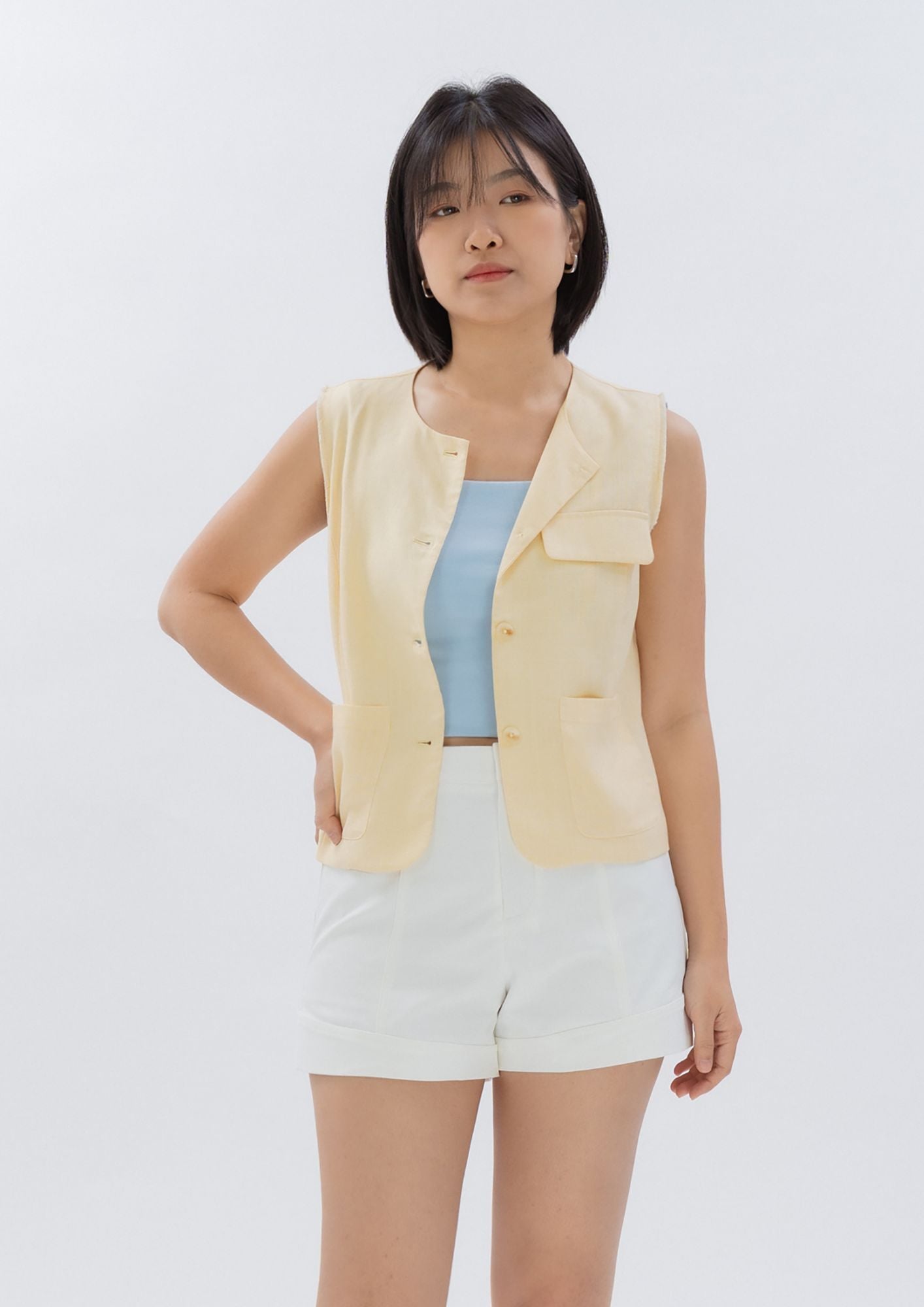 魔术裤 Magic Slim Shorts - WHITE view 3