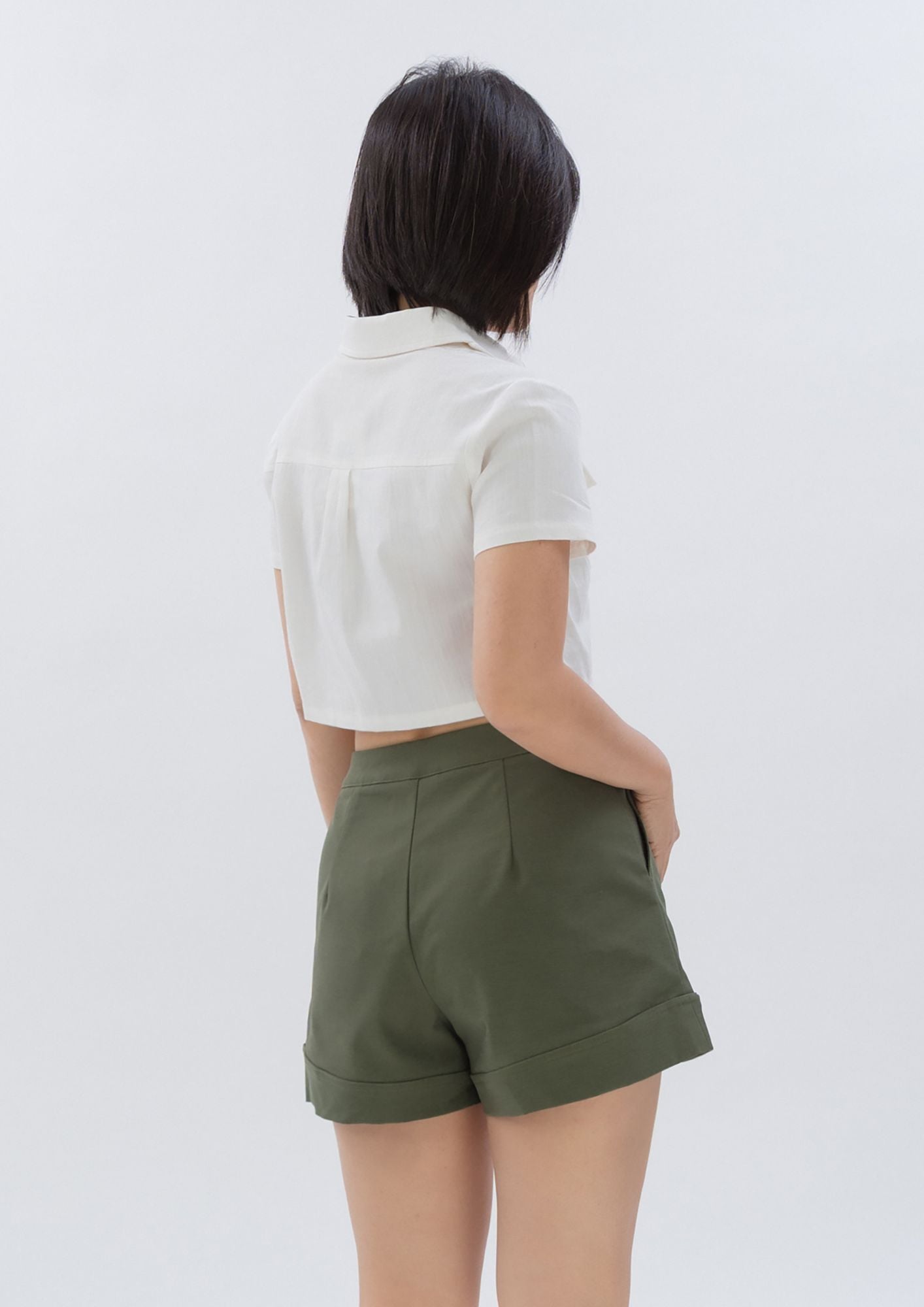 魔术裤 Magic Slim Shorts - ARMY GREEN view 5