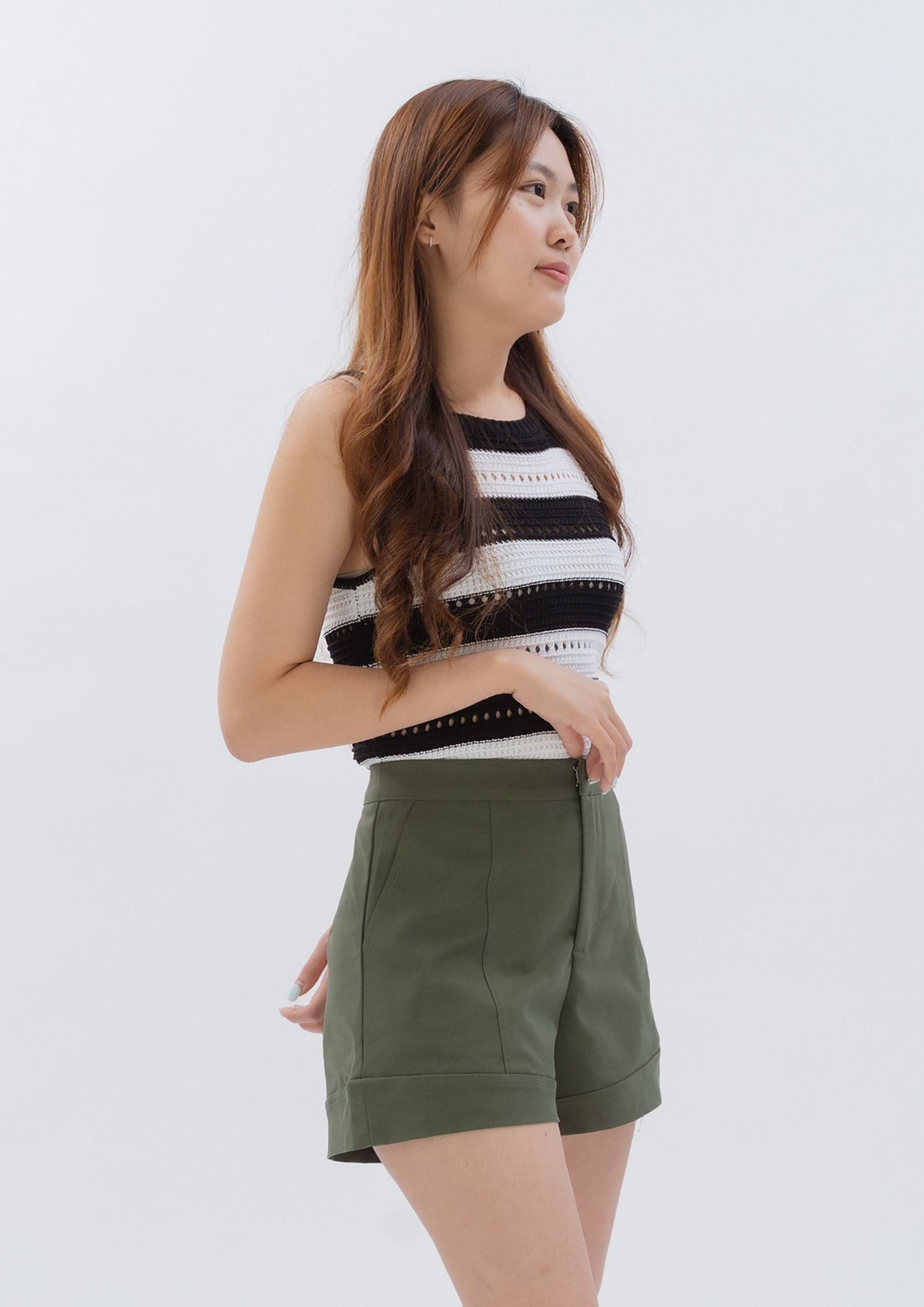 魔术裤 Magic Slim Shorts - ARMY GREEN view 2