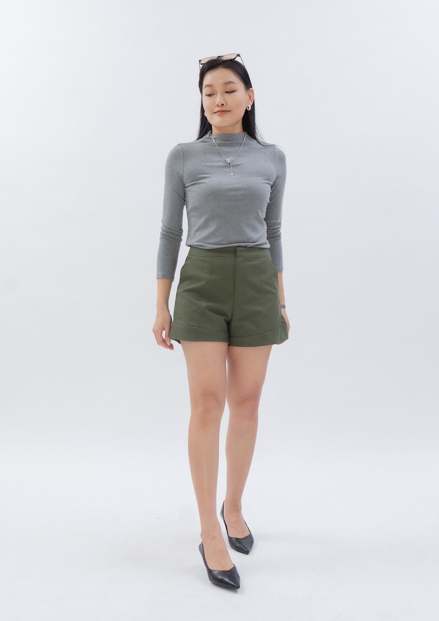 魔术裤 Magic Slim Shorts - ARMY GREEN view 4