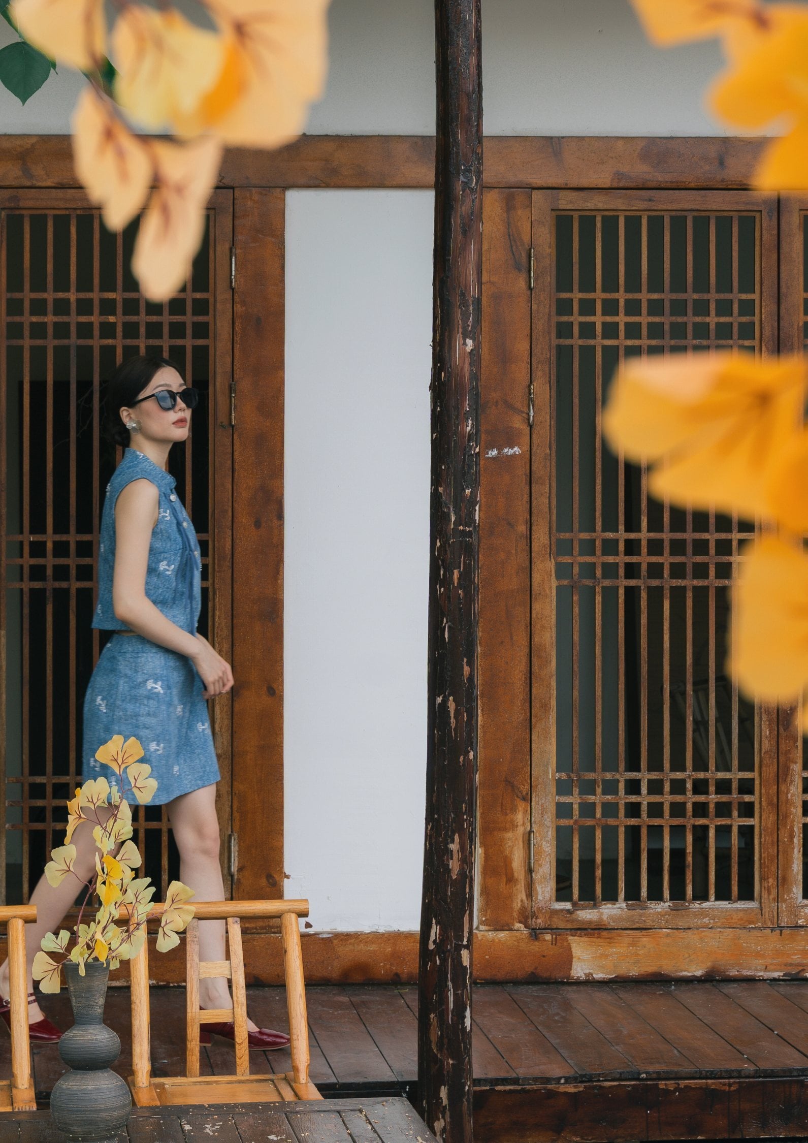 Two-Piece Denim Cheongsam Set ZBP5200 view 4