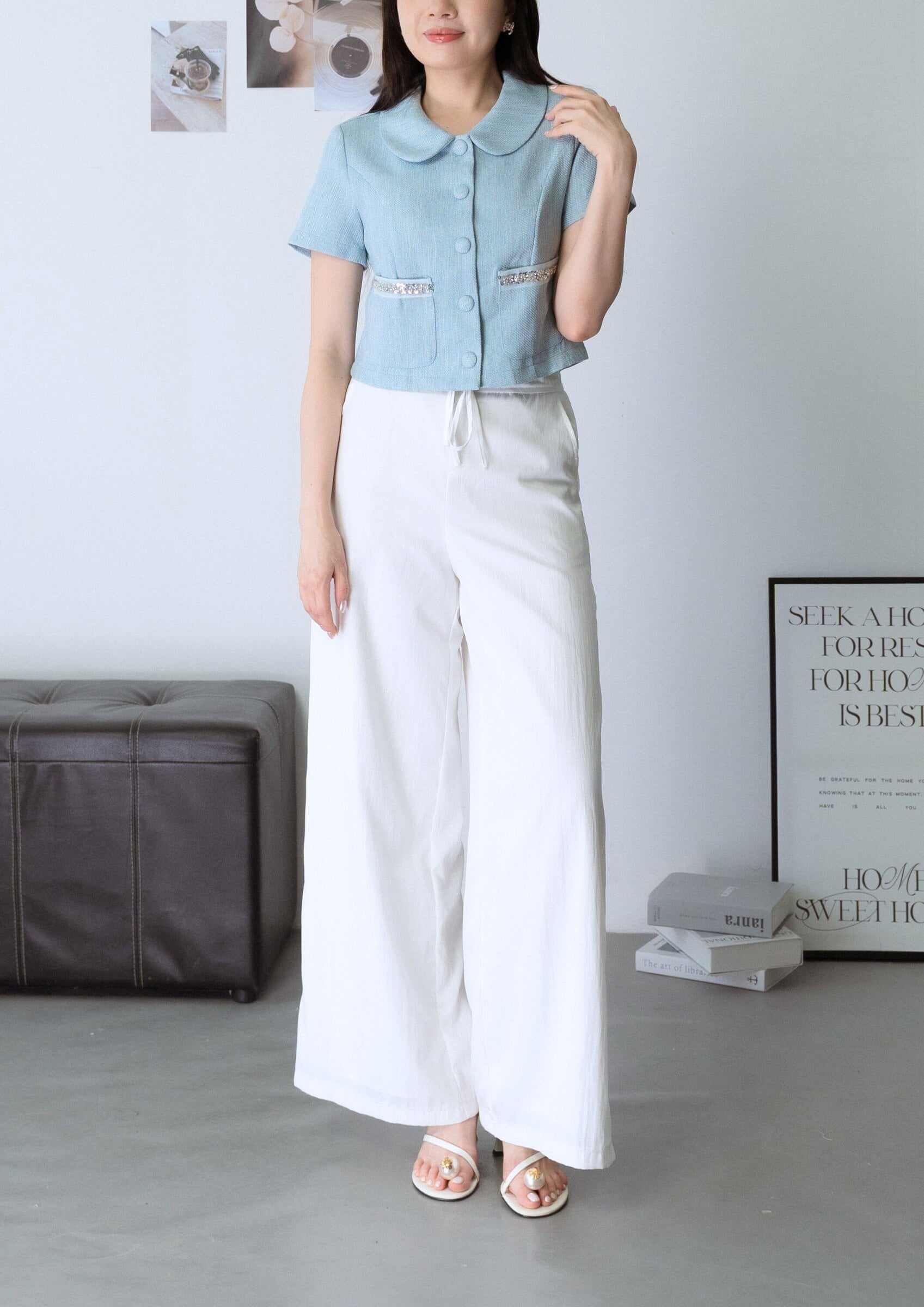 懒人显瘦裤 Pants ZLP5042 - WHITE view 3