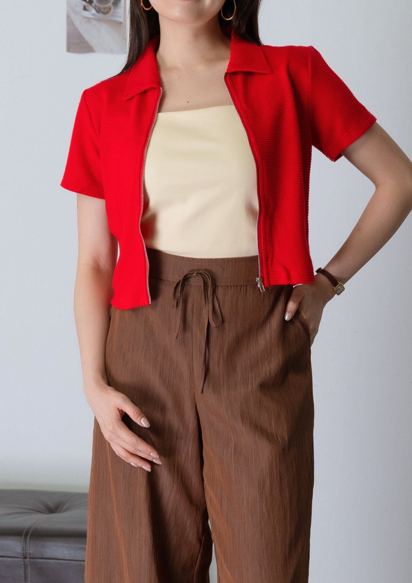 懒人显瘦裤 Pants ZLP5042 - BROWN view 7
