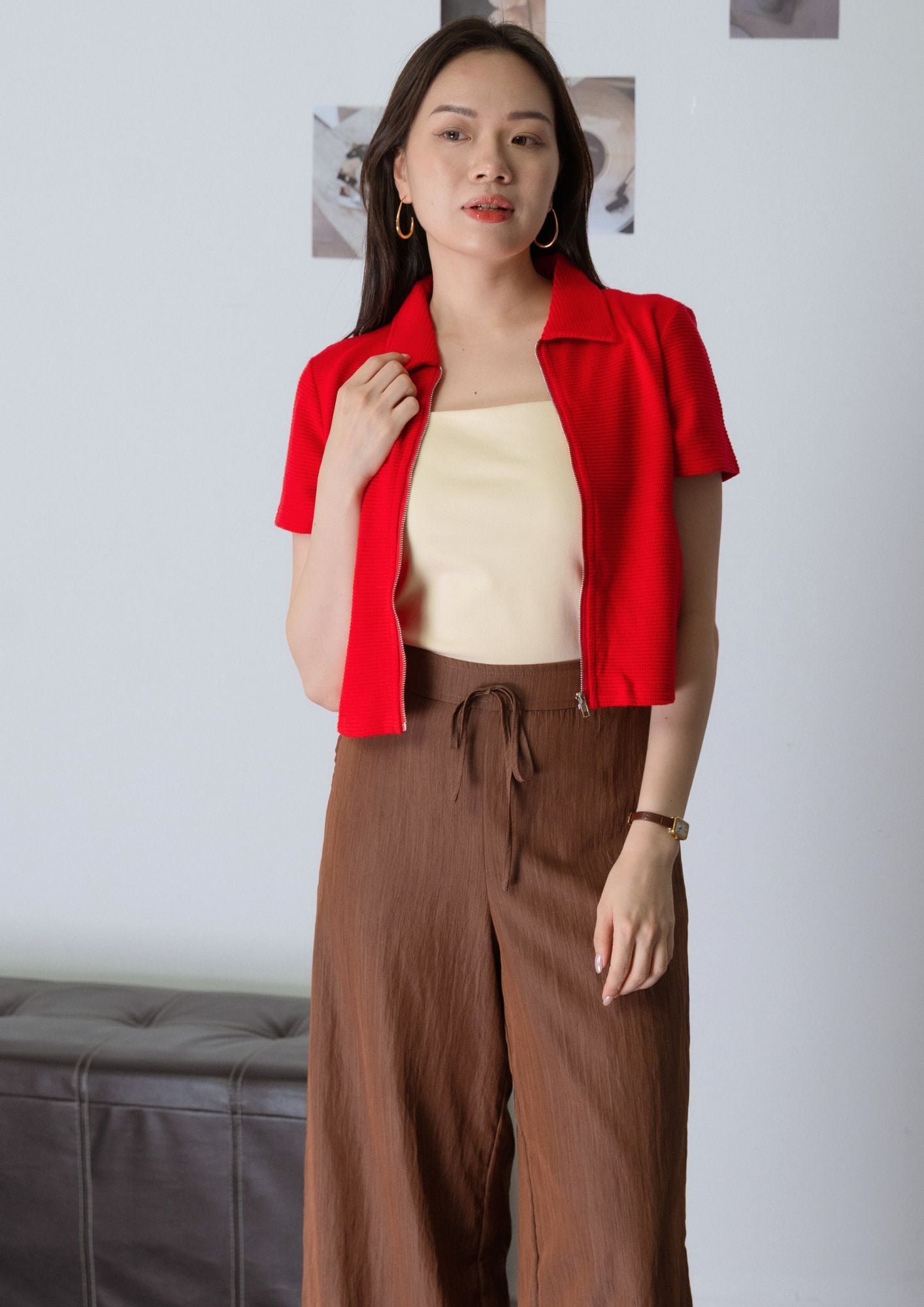懒人显瘦裤 Pants ZLP5042 - BROWN view 6