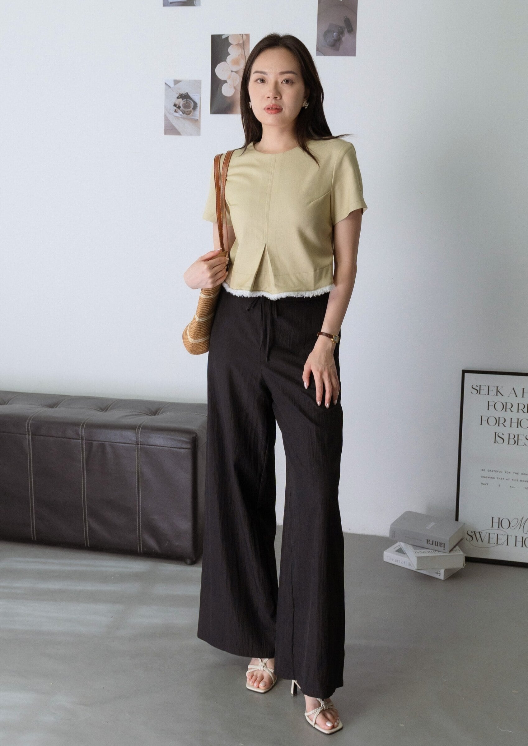 Fuzzy-Hem Sleeved Top ZBP5190 view 3