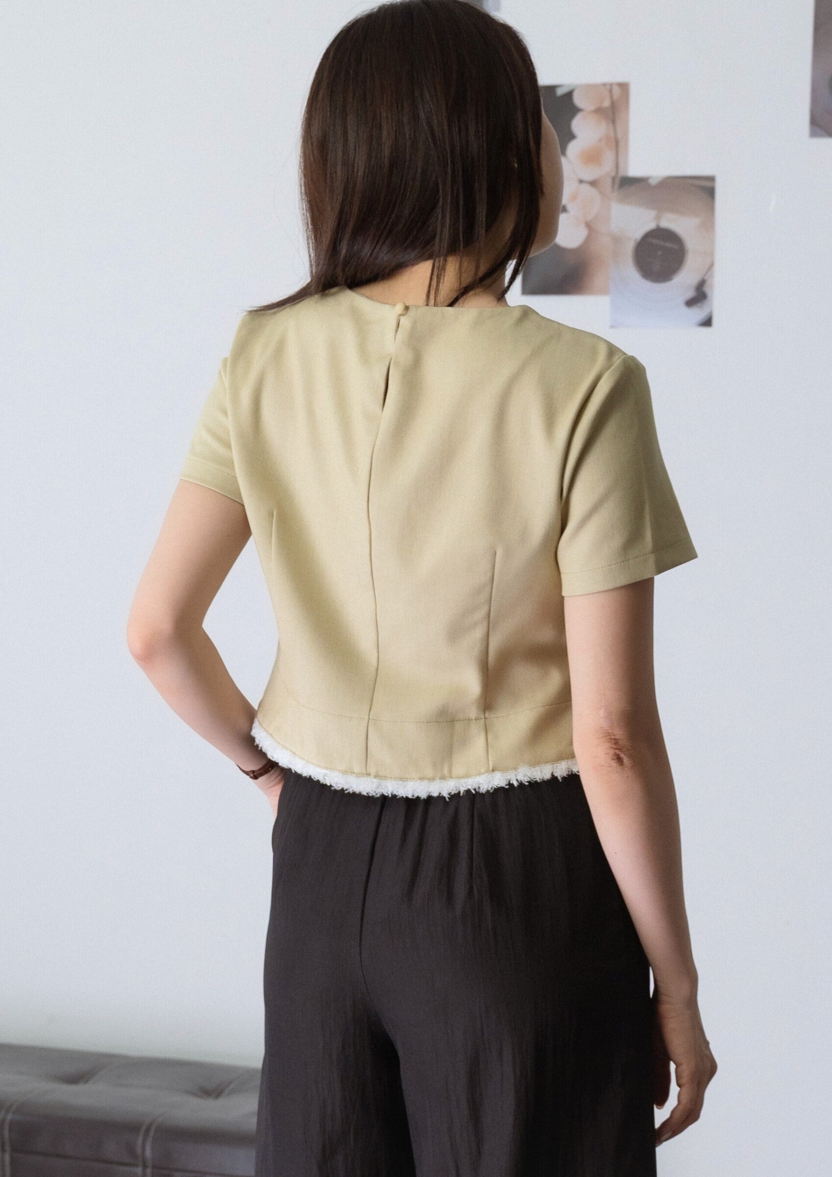 Fuzzy-Hem Sleeved Top ZBP5190 view 5