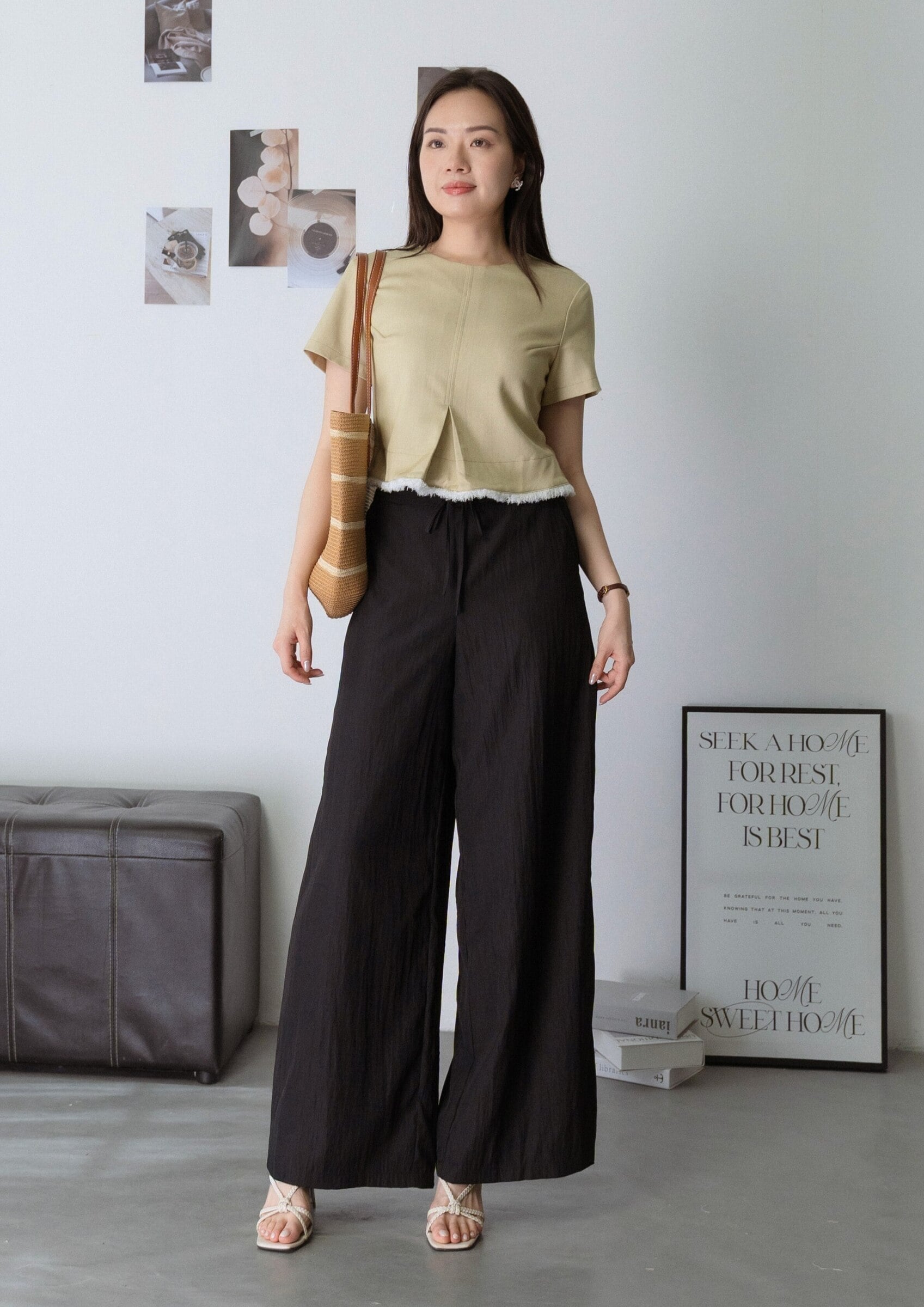 Fuzzy-Hem Sleeved Top ZBP5190 view 2