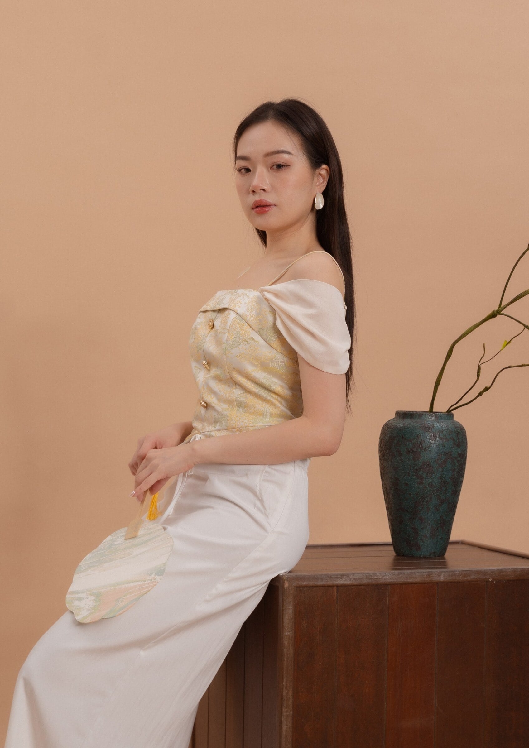 Orient Bloom – Drop-Shoulder Top ZBP5229 view 2