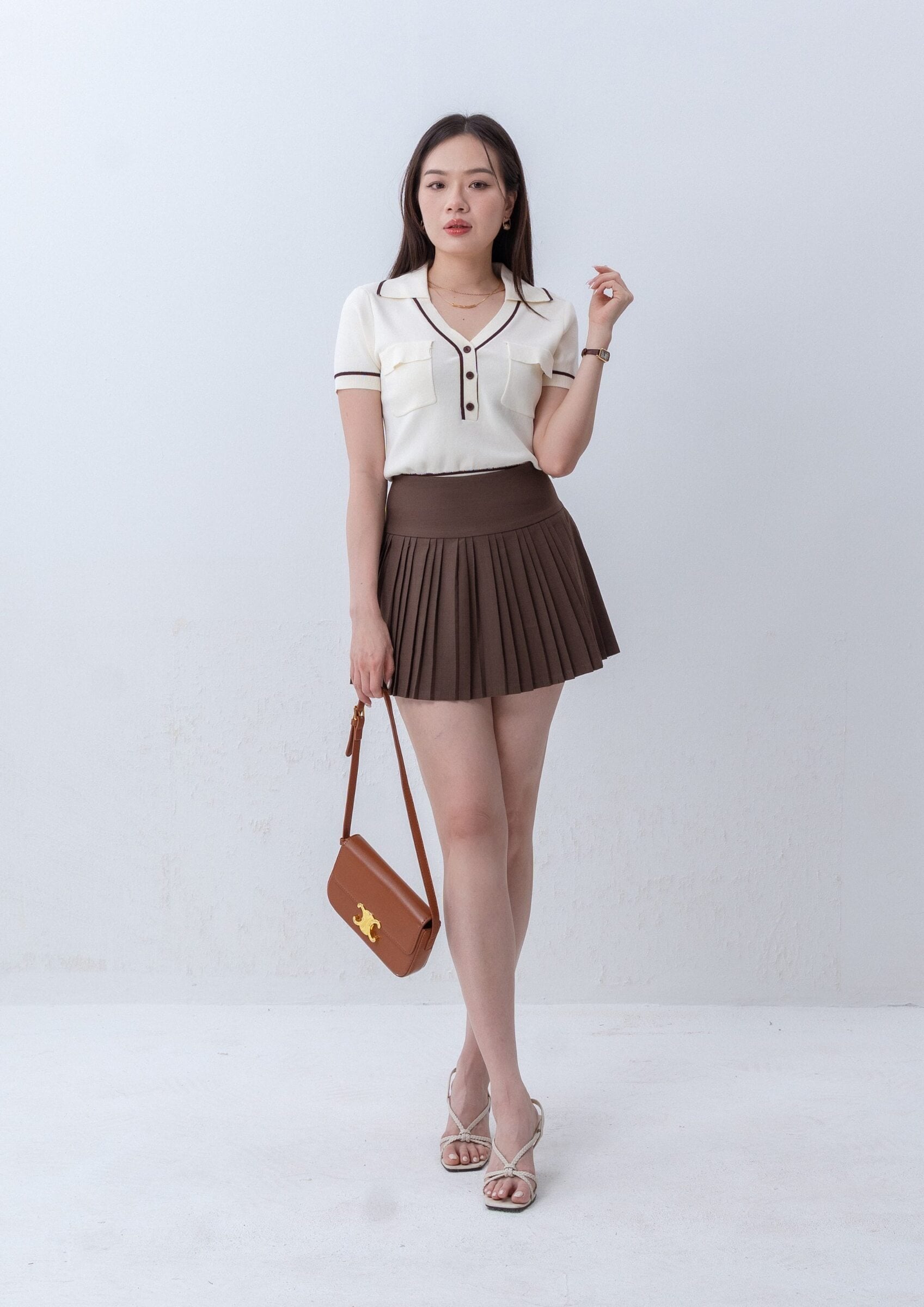 Knitted V-Neck Top ZBP5260 view 7