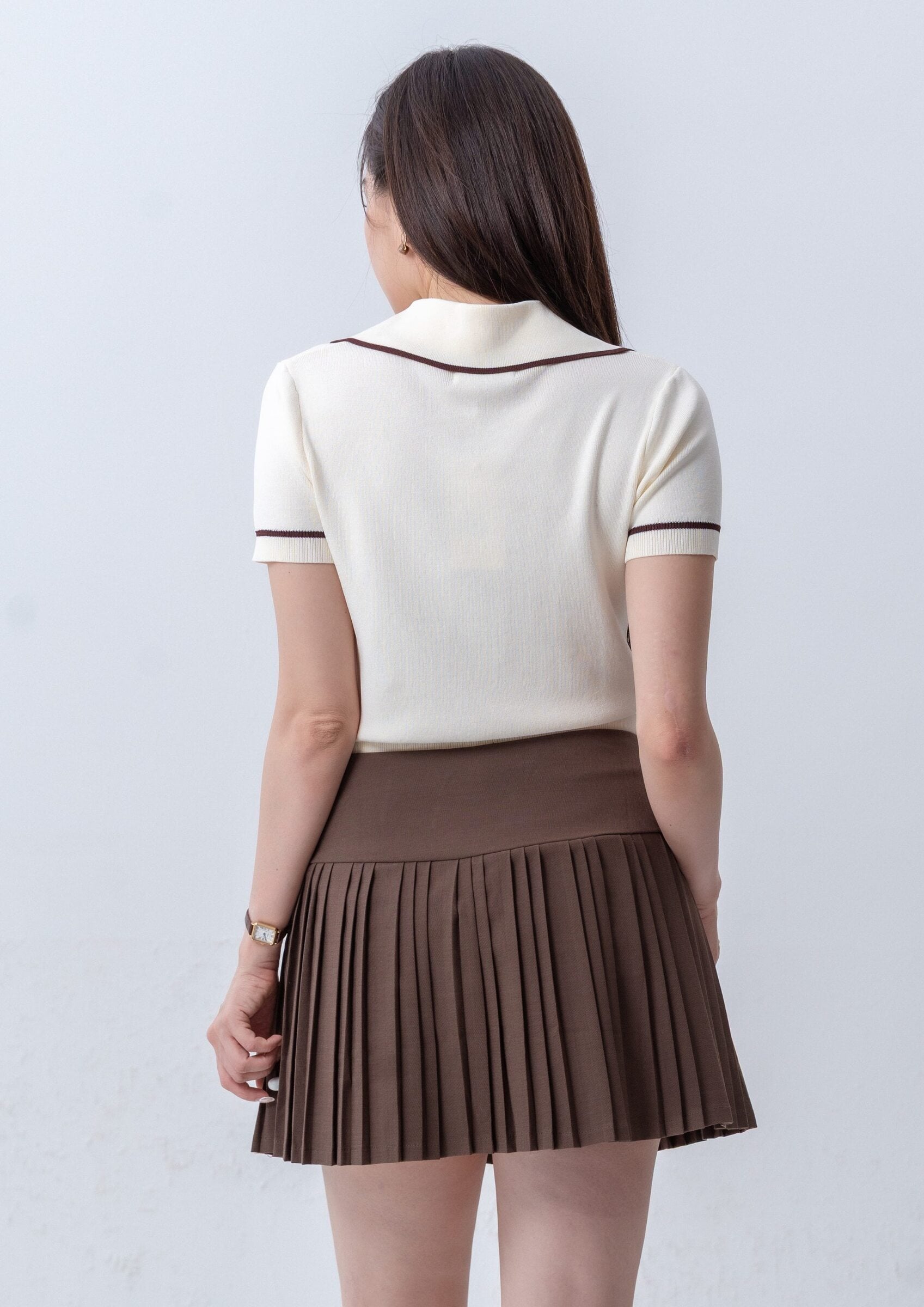 Knitted V-Neck Top ZBP5260 view 6