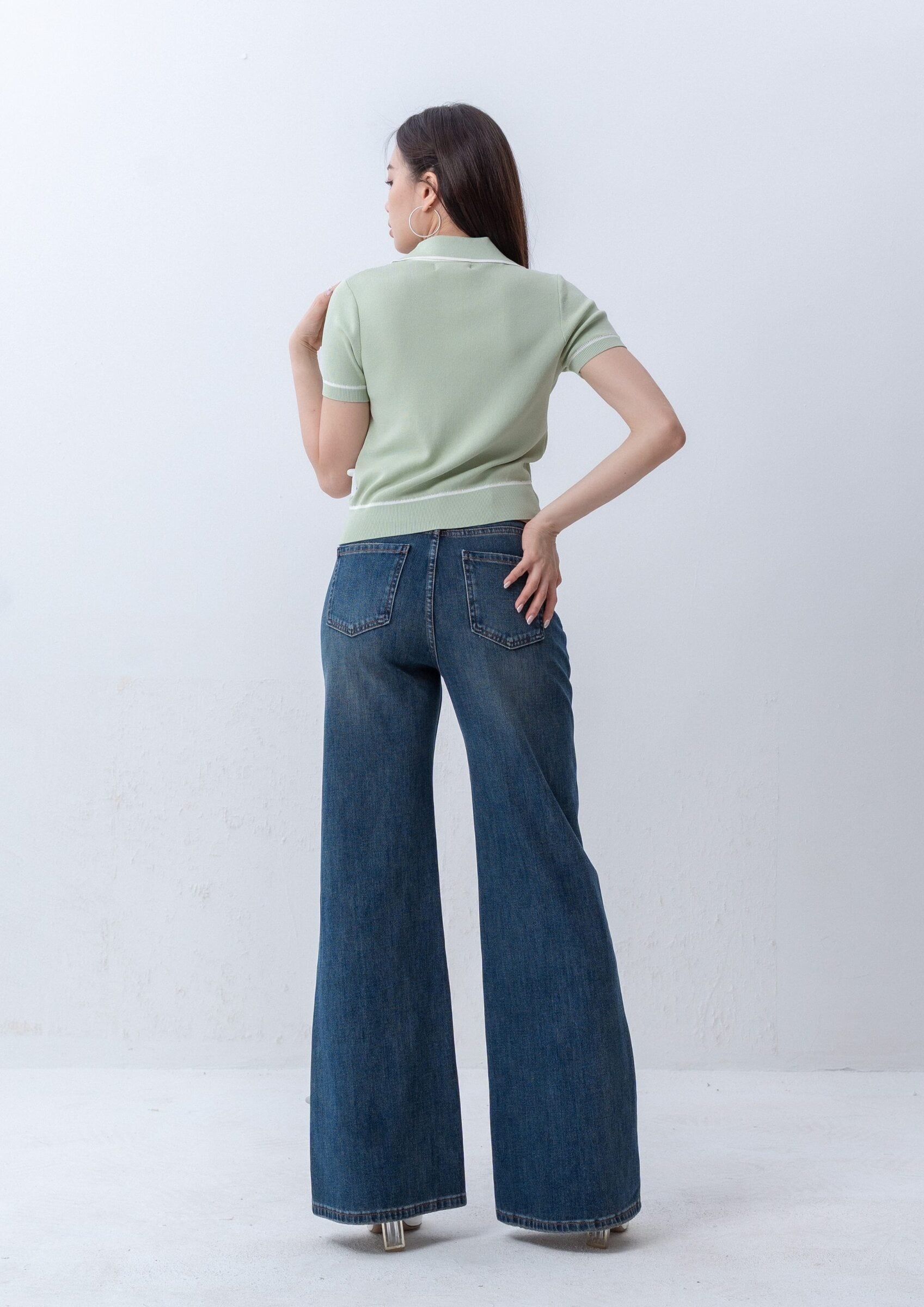 Knitted V-Neck Top ZBP5260 view 5