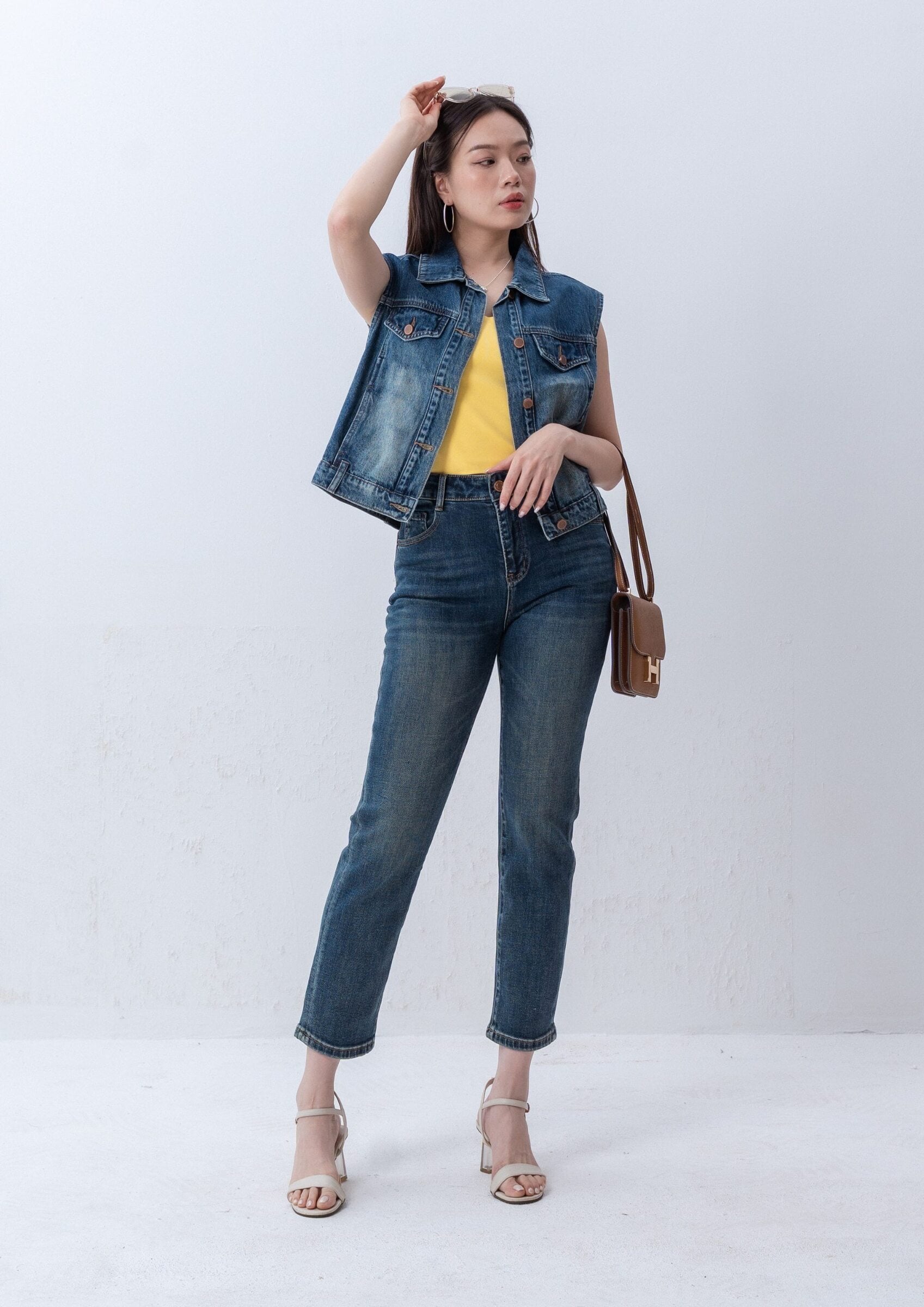 Denim Waistcoat ZBP5257 view 3