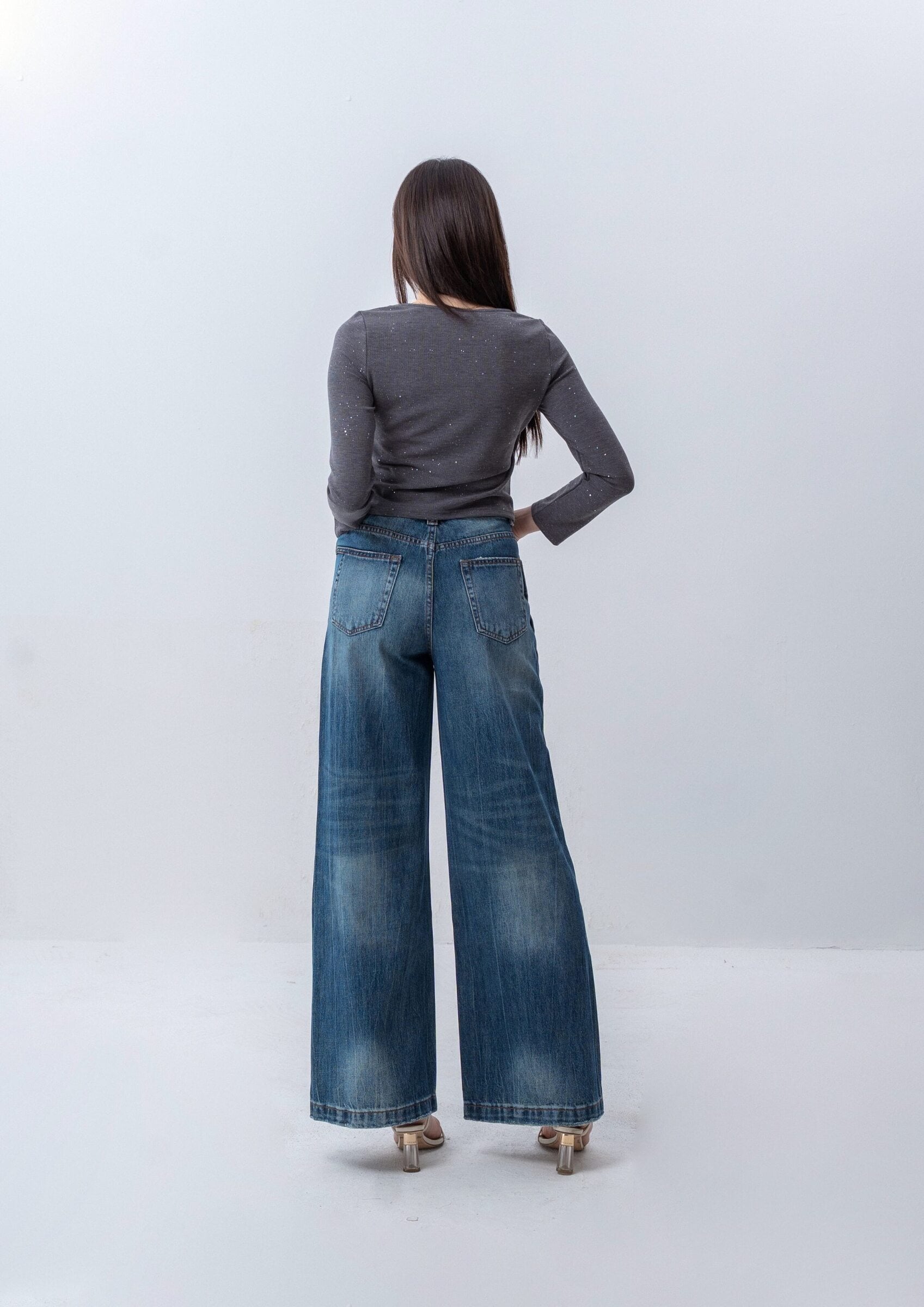 Wide-Leg Denim Pants ZJL5031 view 6