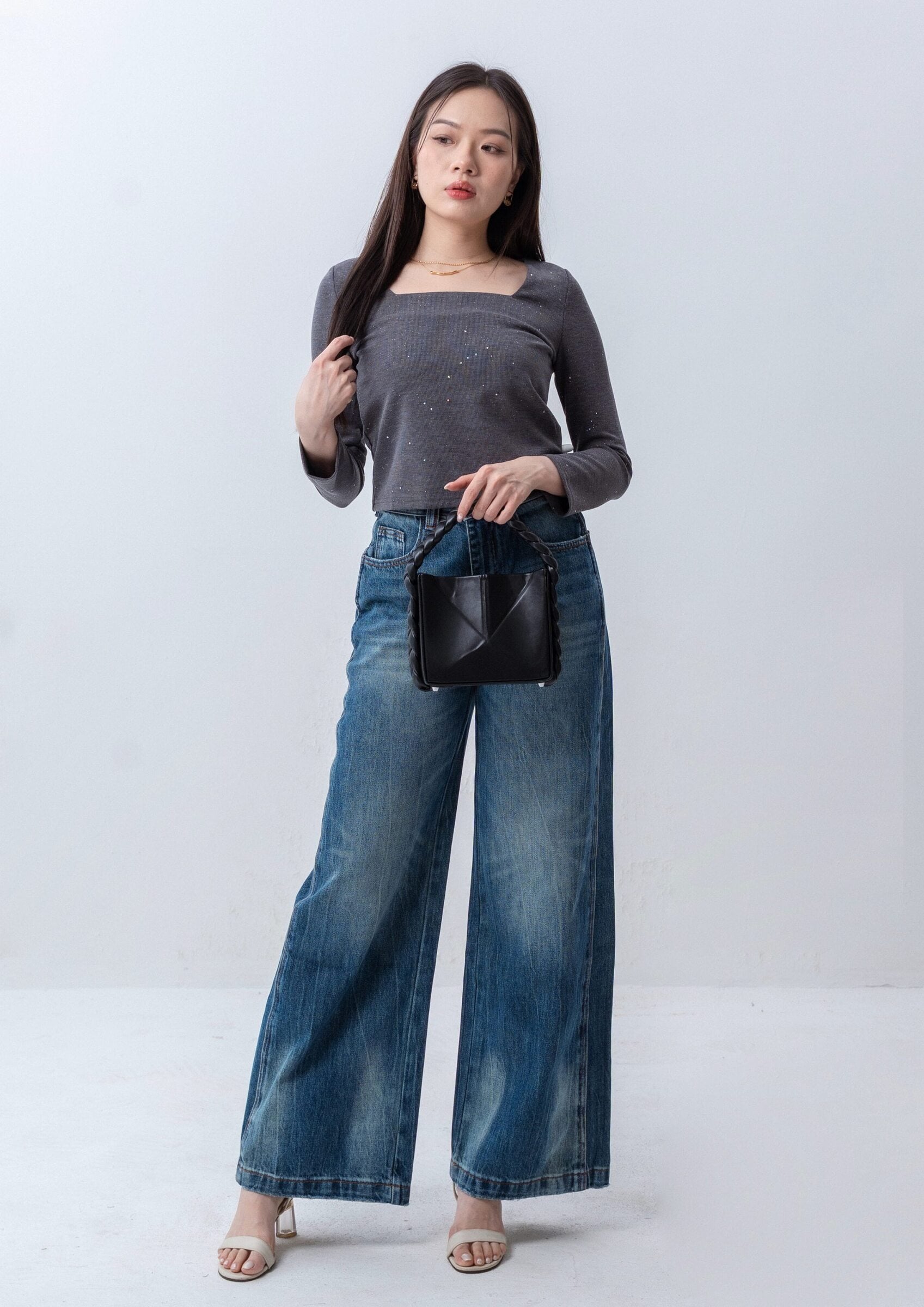 Wide-Leg Denim Pants ZJL5031 view 7