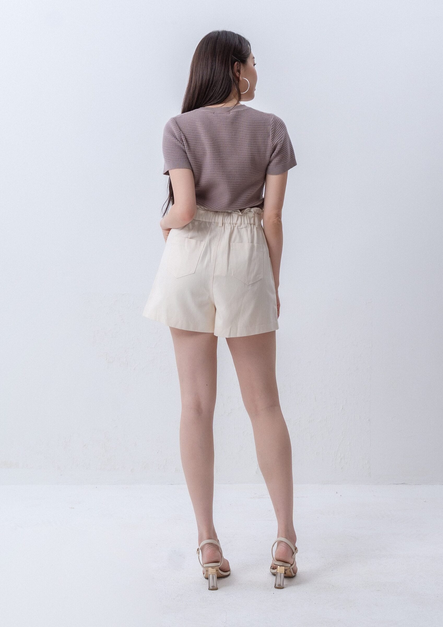 High-Waist Twill Shorts ZSP5030 view 4