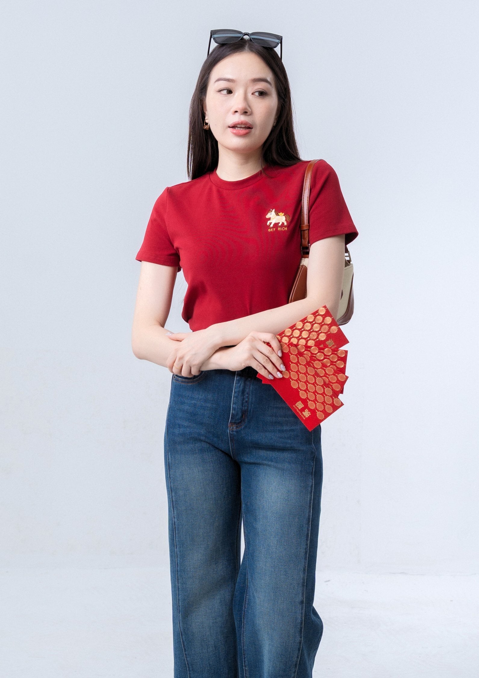 马上有钱Tee - RED ZBP5264 view 2