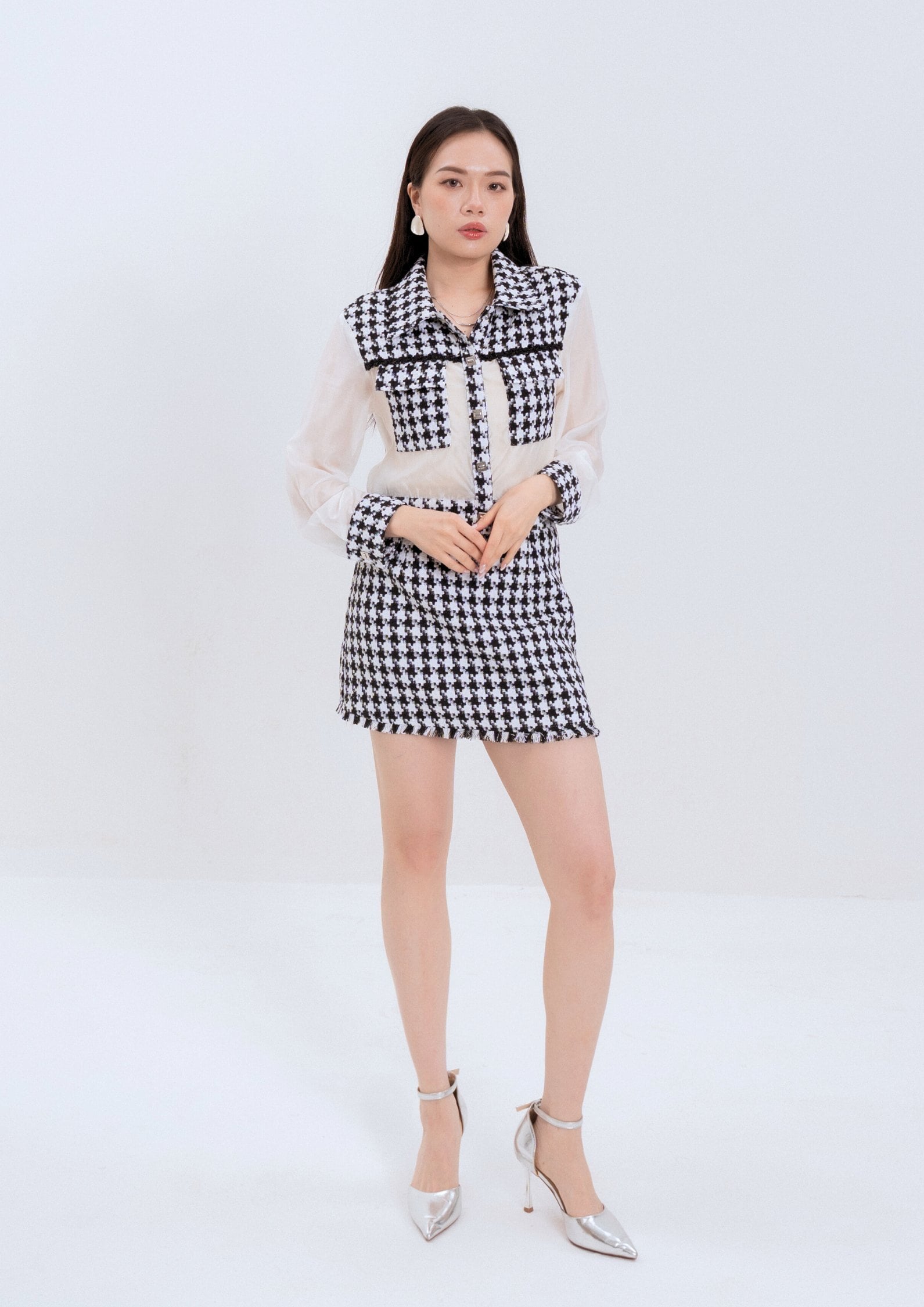 Houndstooth Skirt ZSK5067 view 8
