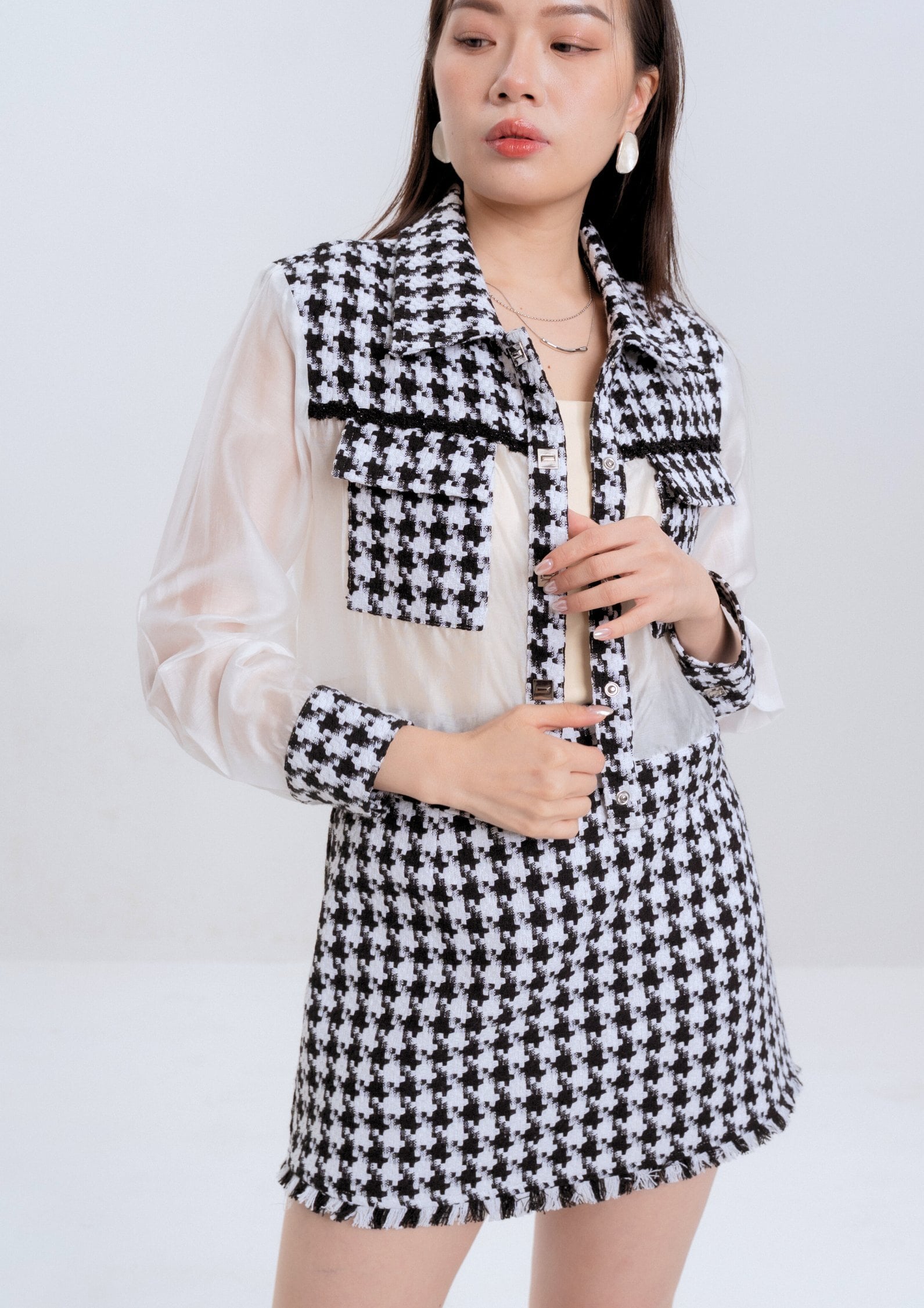 Houndstooth Skirt ZSK5067 view 6