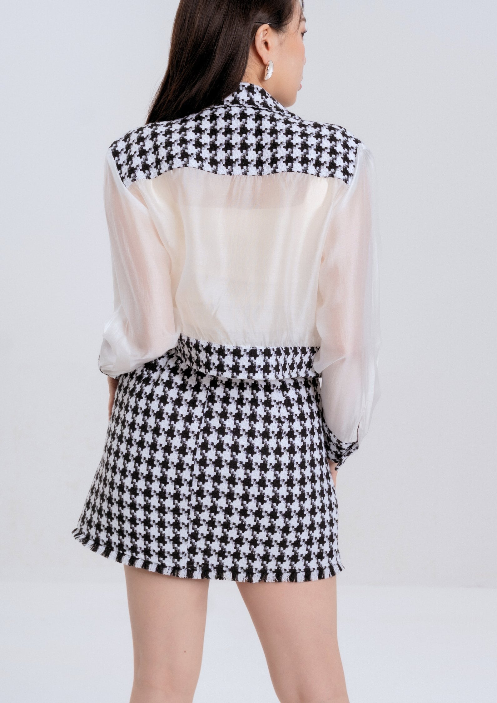 Houndstooth Skirt ZSK5067 view 3