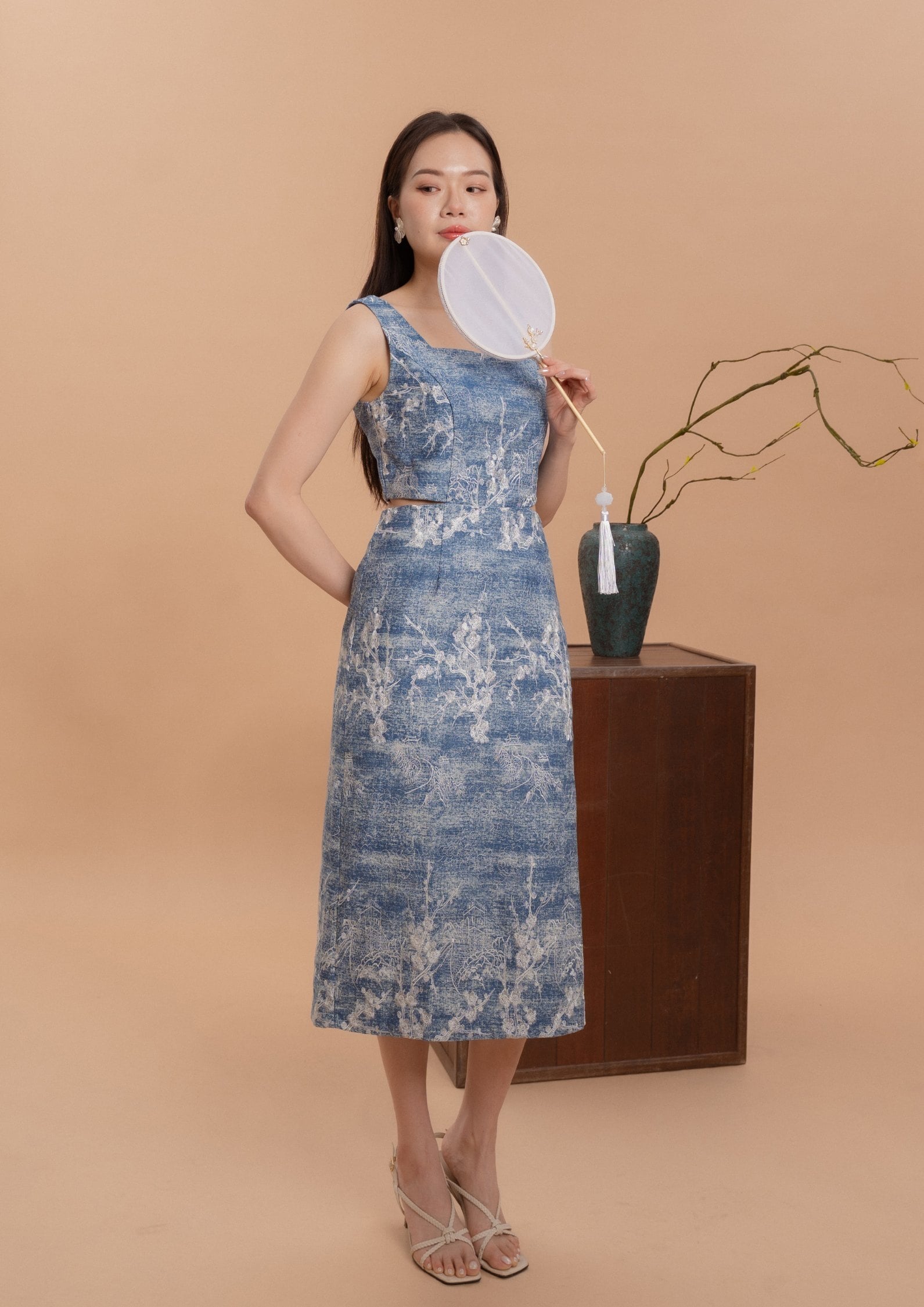 Denim Cheongsam Dresses ZBL5072 view 4