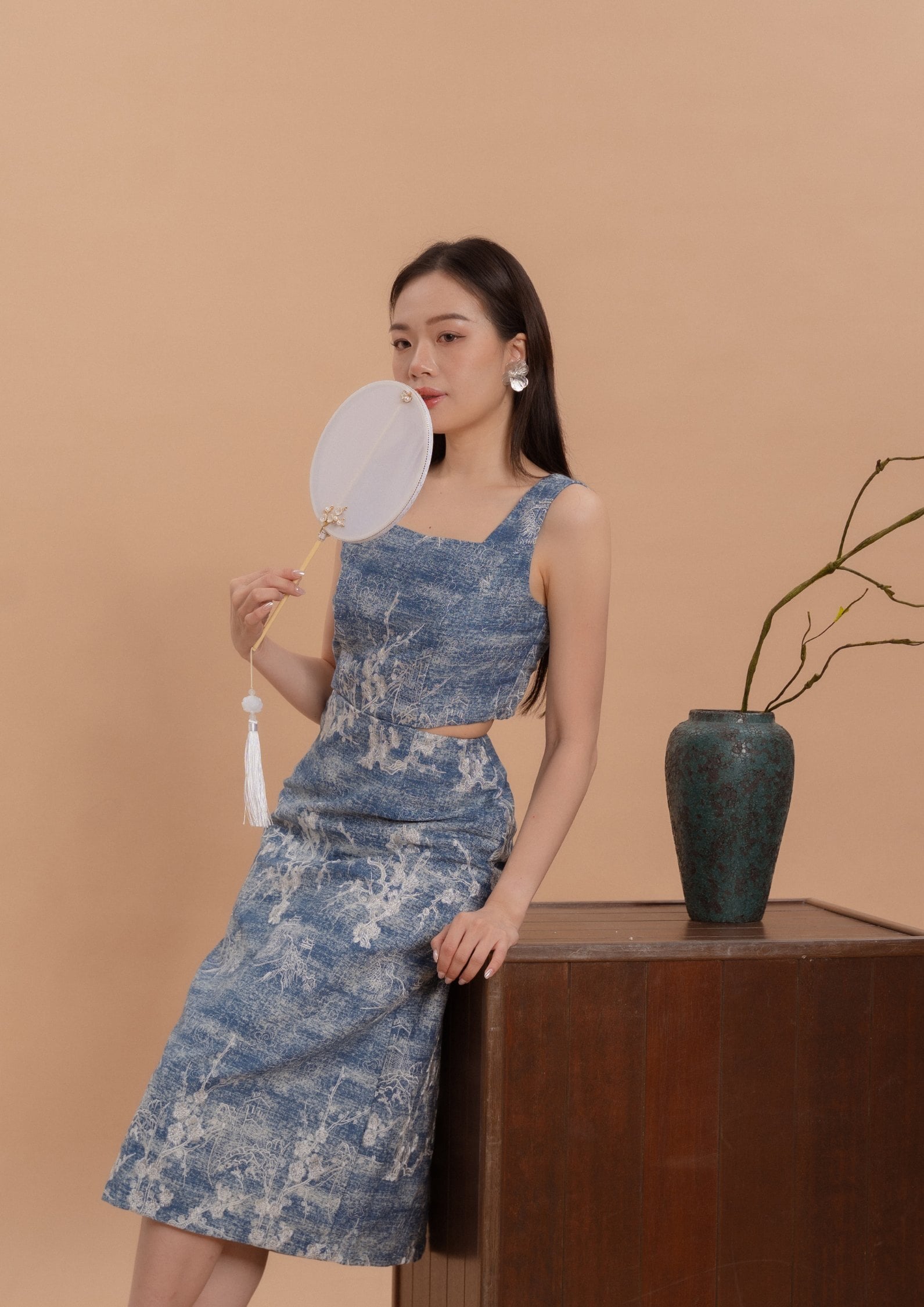 Denim Cheongsam Dresses ZBL5072 view 7