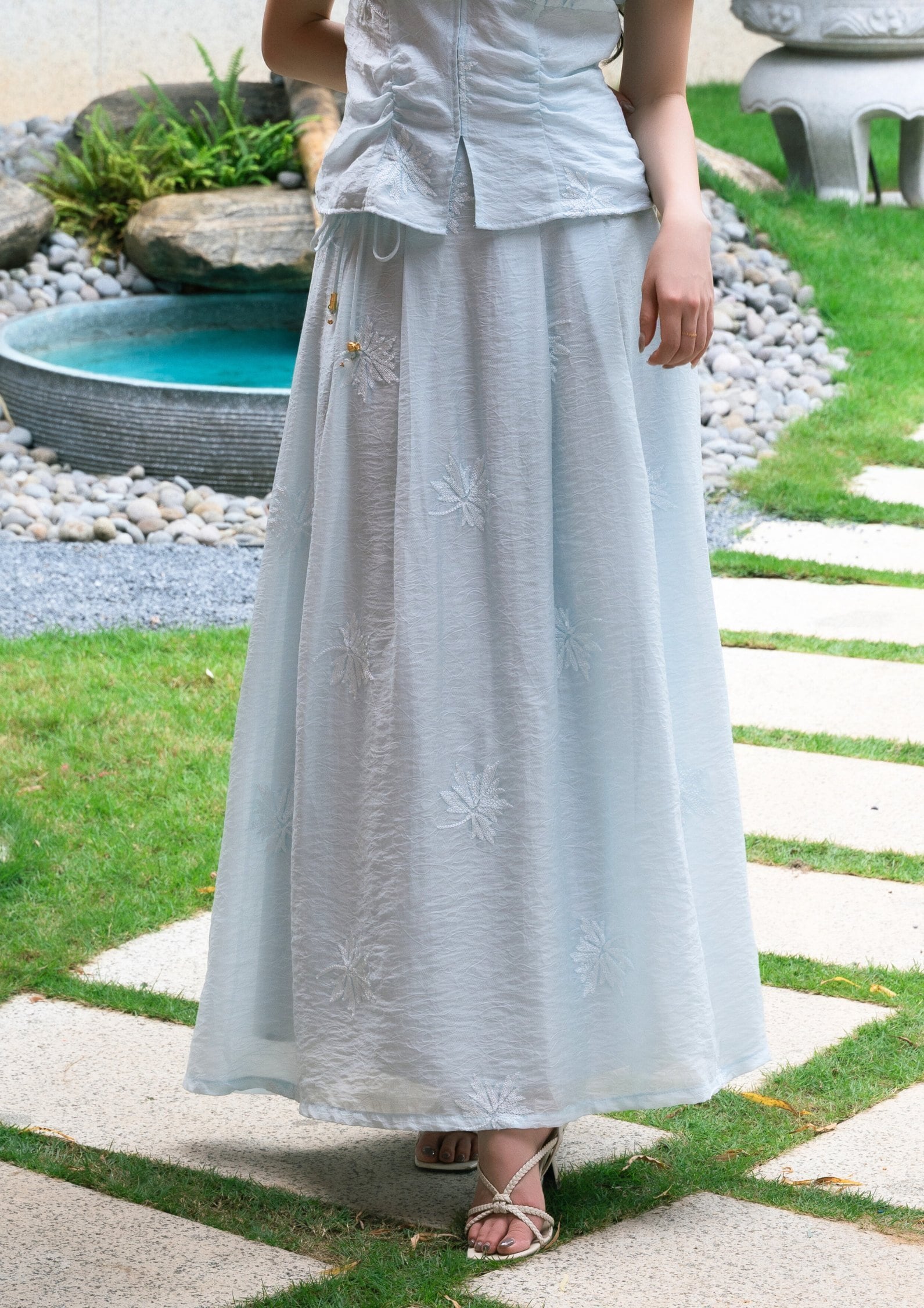 Flowy Chiffon Maxi Skirt ZSK5062 view 2