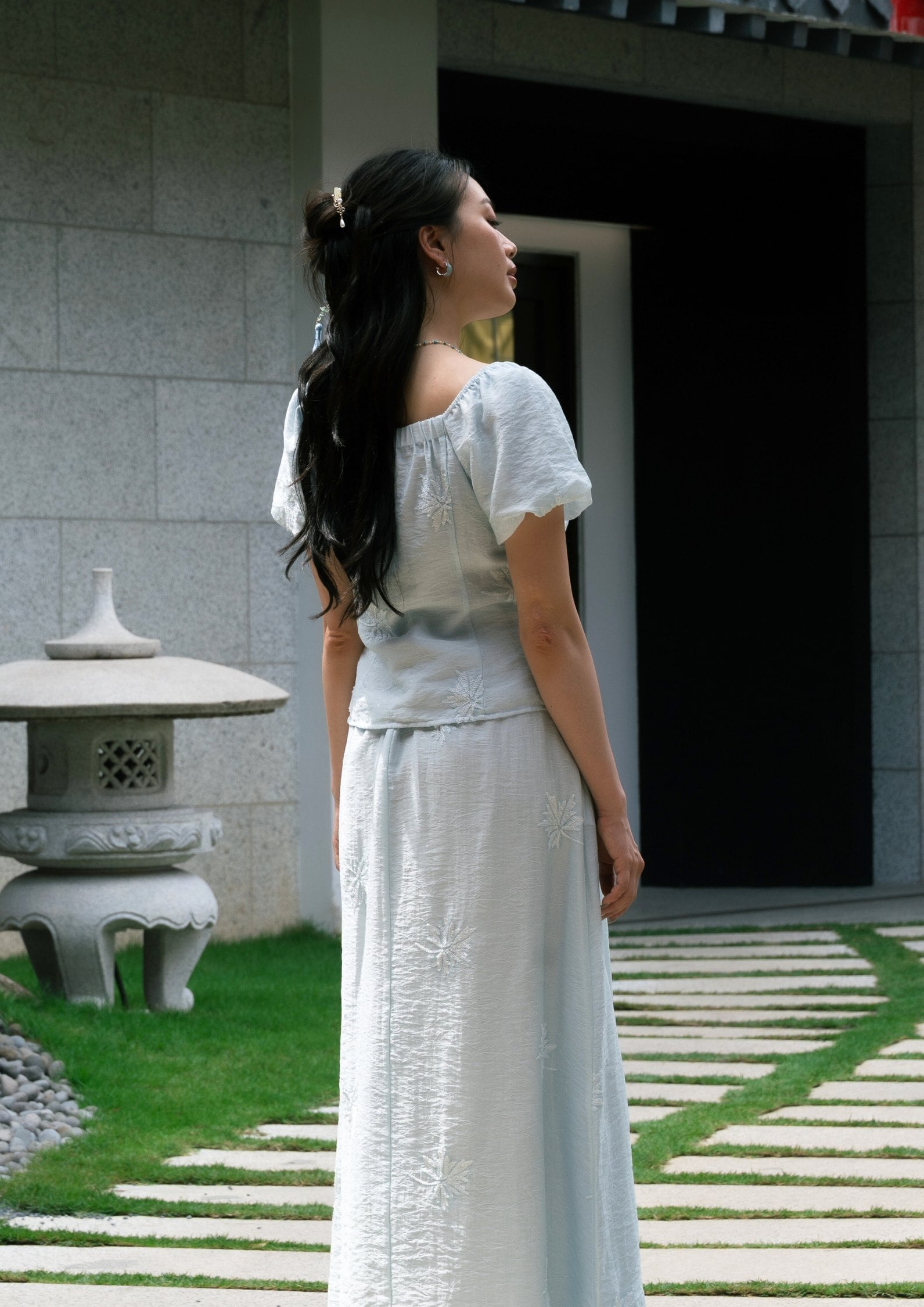 Flowy Chiffon Maxi Skirt ZSK5062 view 6