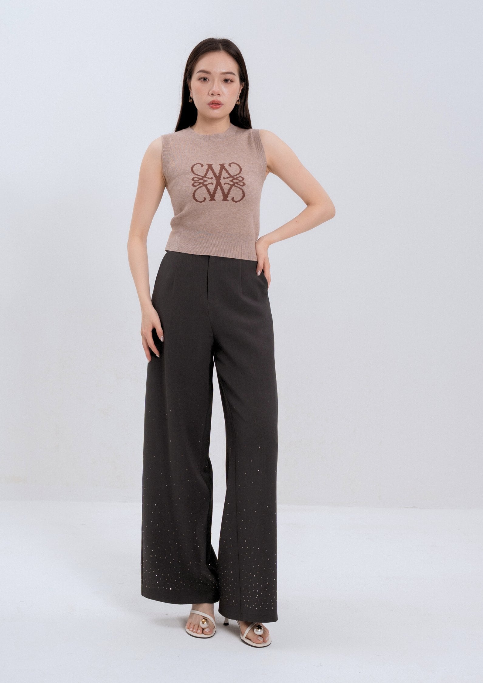 Rhinestone Hem Pants ZLP5044 view 8