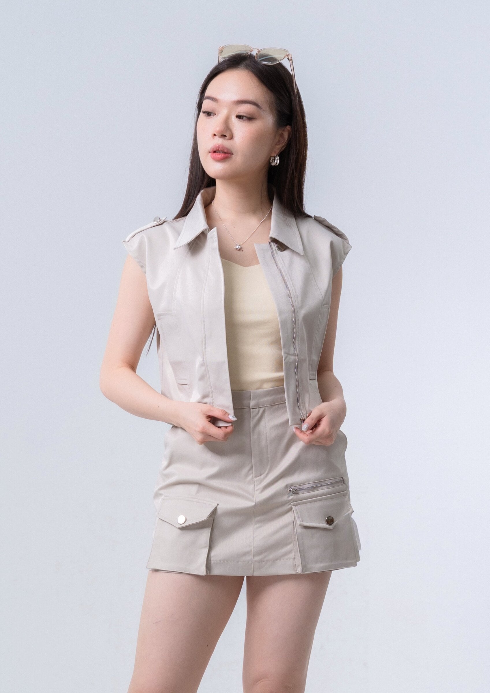 Statement Zip-Up Top ZBP5223 view 3