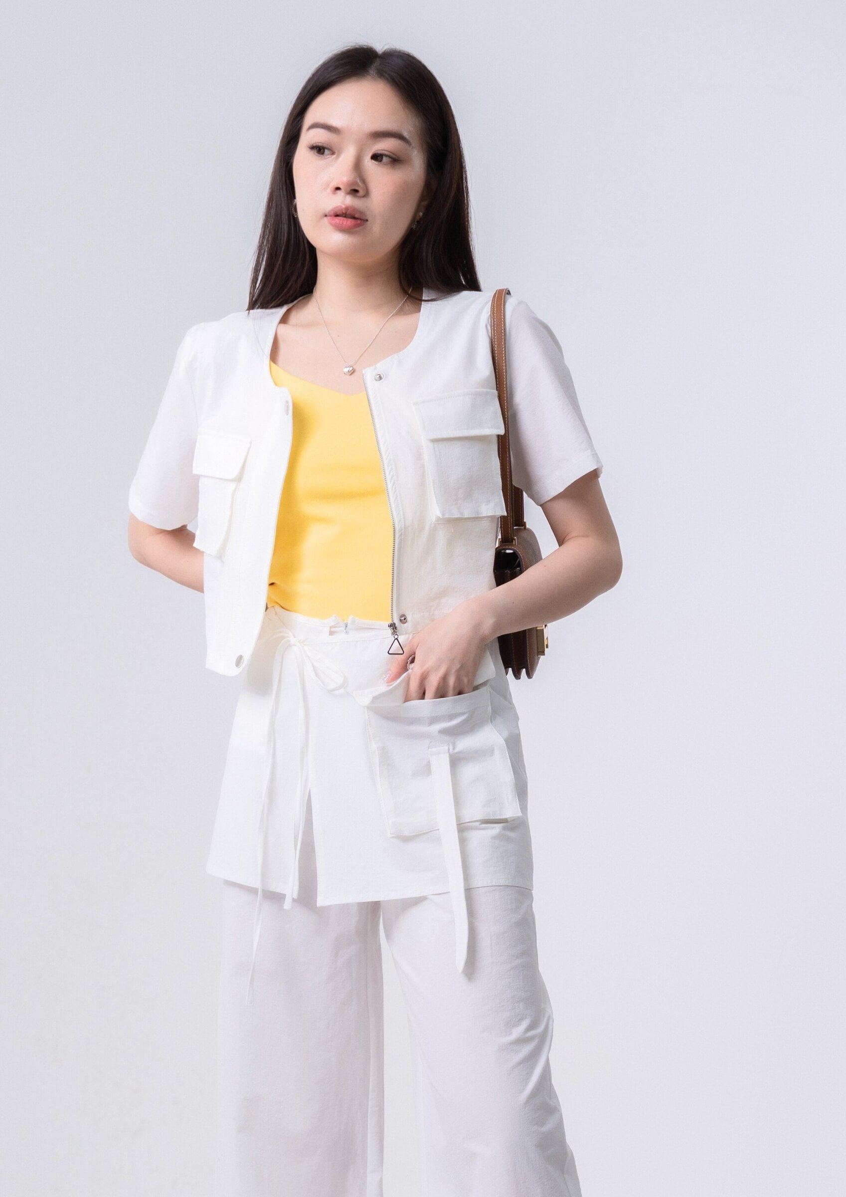 Cornelia Layered Skirt-Panel Pants ZLP5047 view 3
