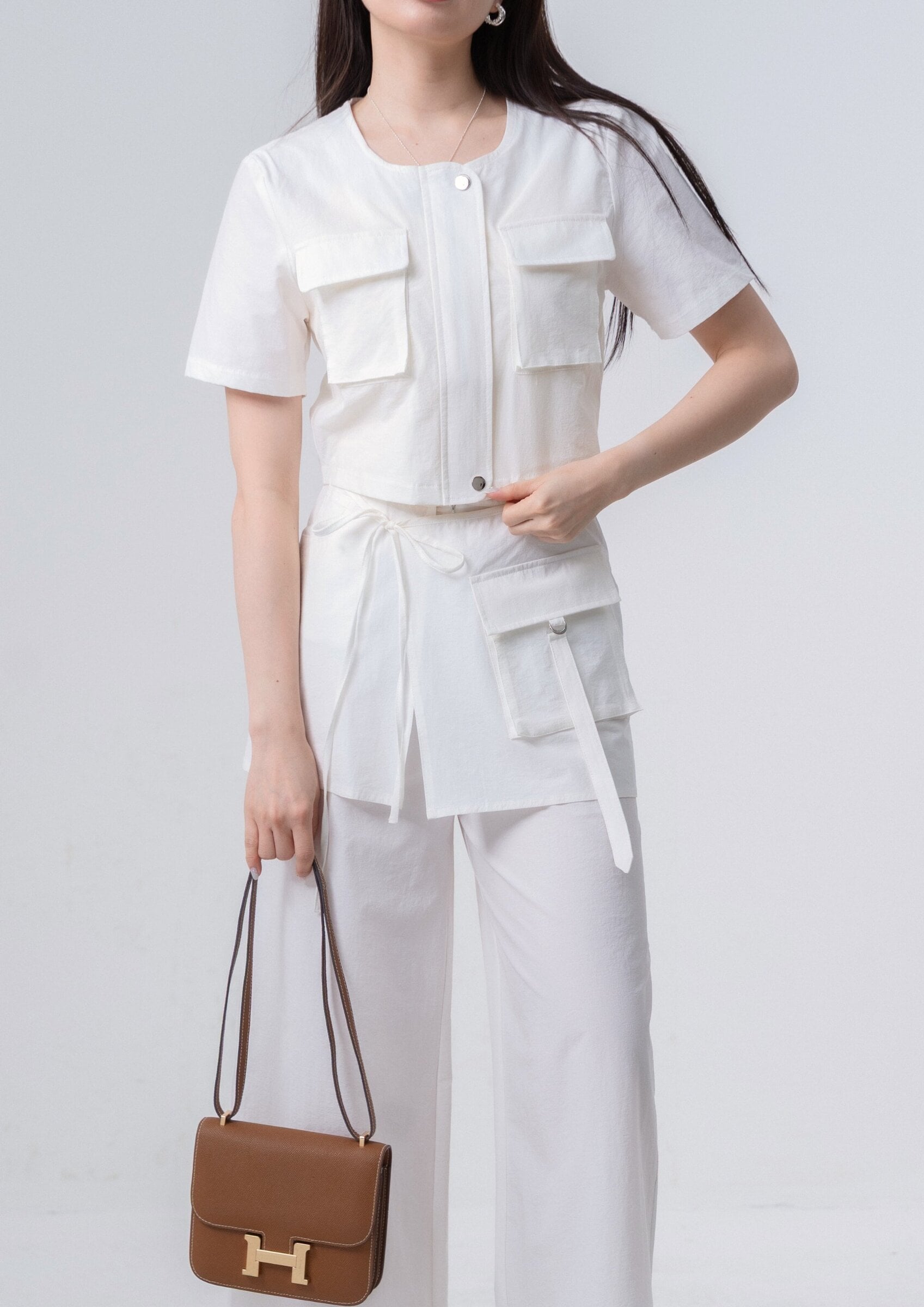 Cornelia Layered Skirt-Panel Pants ZLP5047 view 5