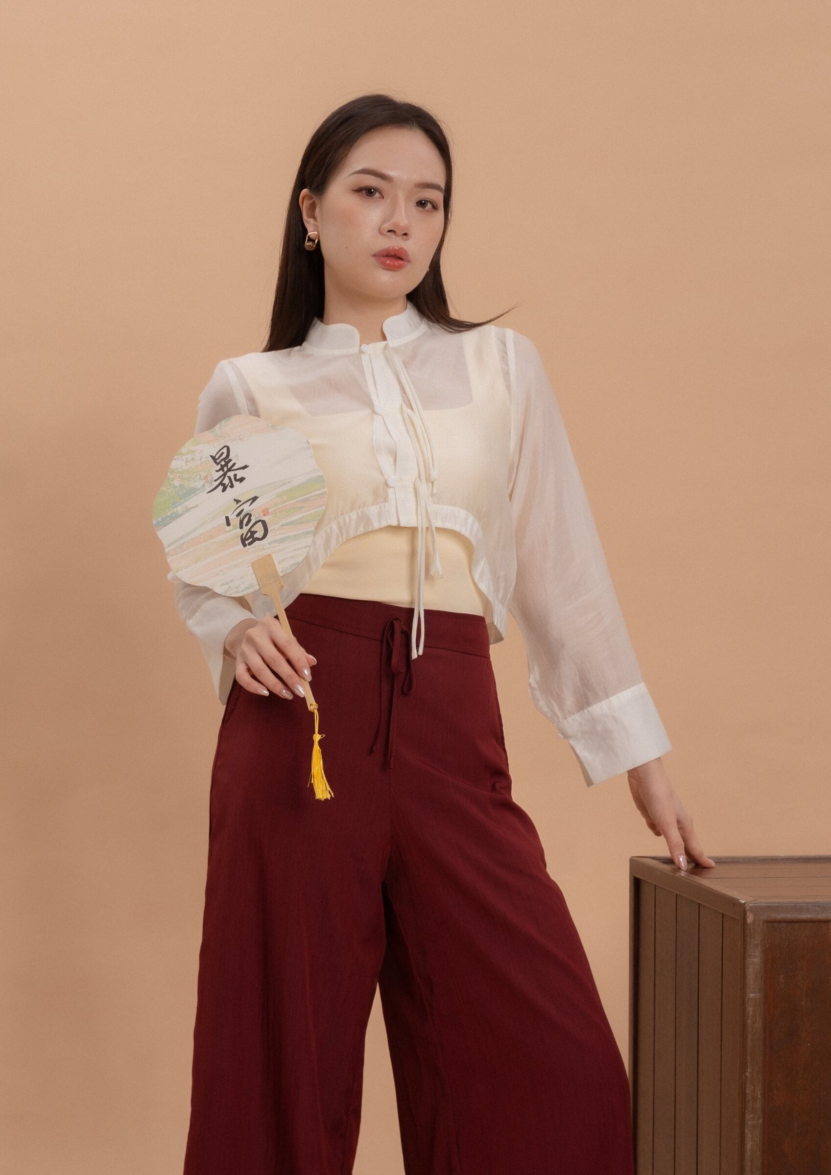 Organza Chinese-Style Shirt ZBP5234 view 9