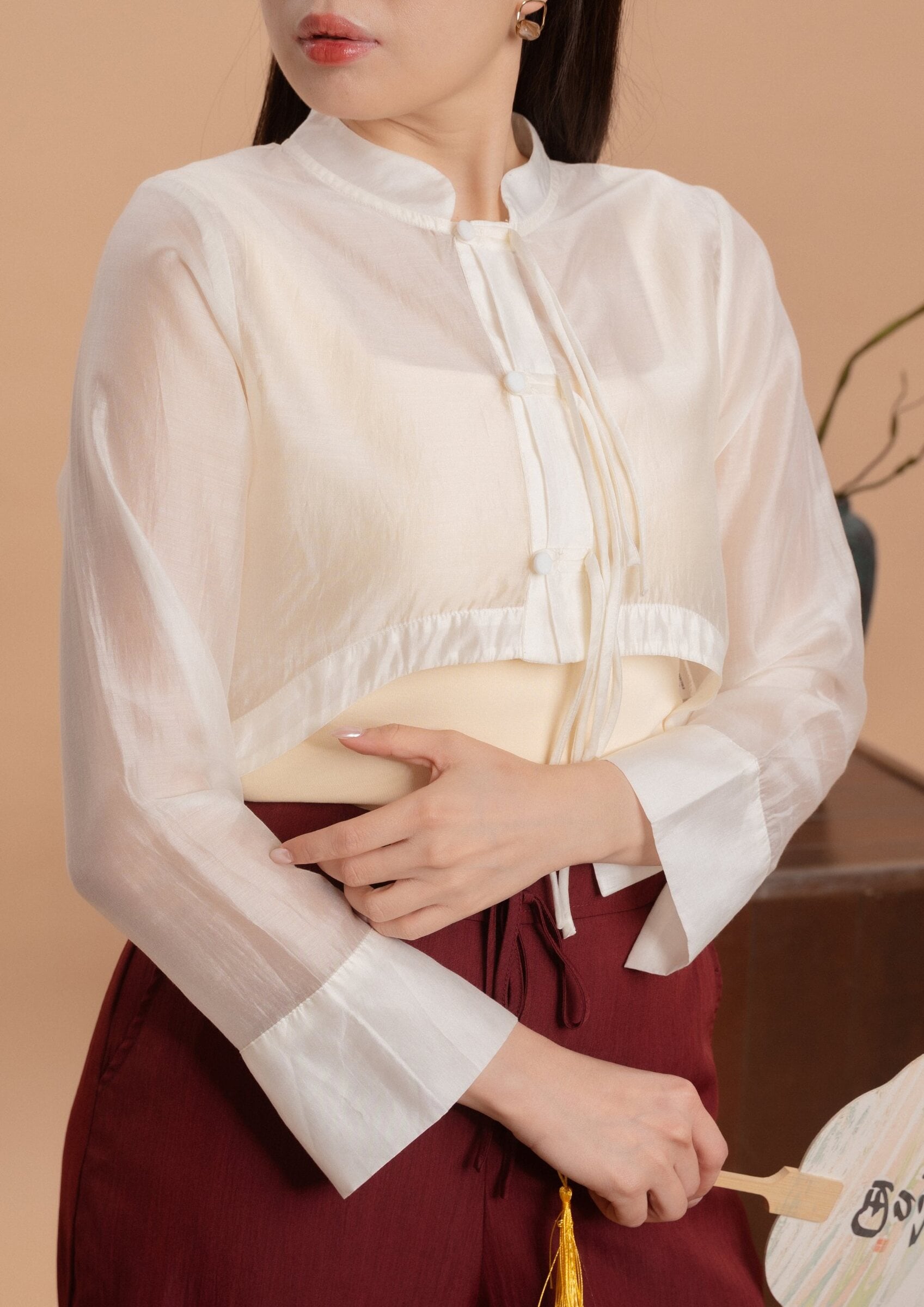 Organza Chinese-Style Shirt ZBP5234 view 6
