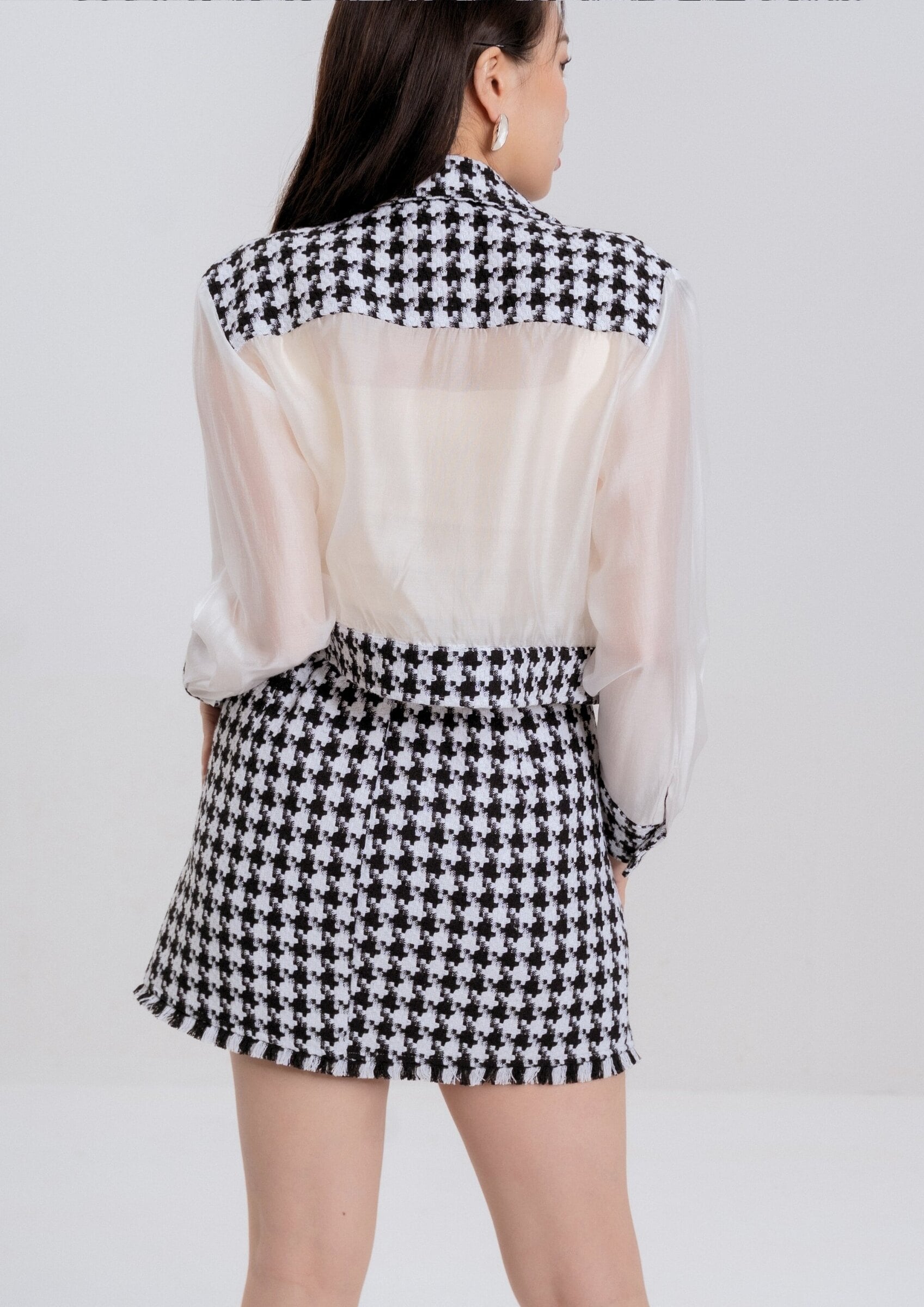 Chic Tweed Organza Shirt ZBP5226 view 7