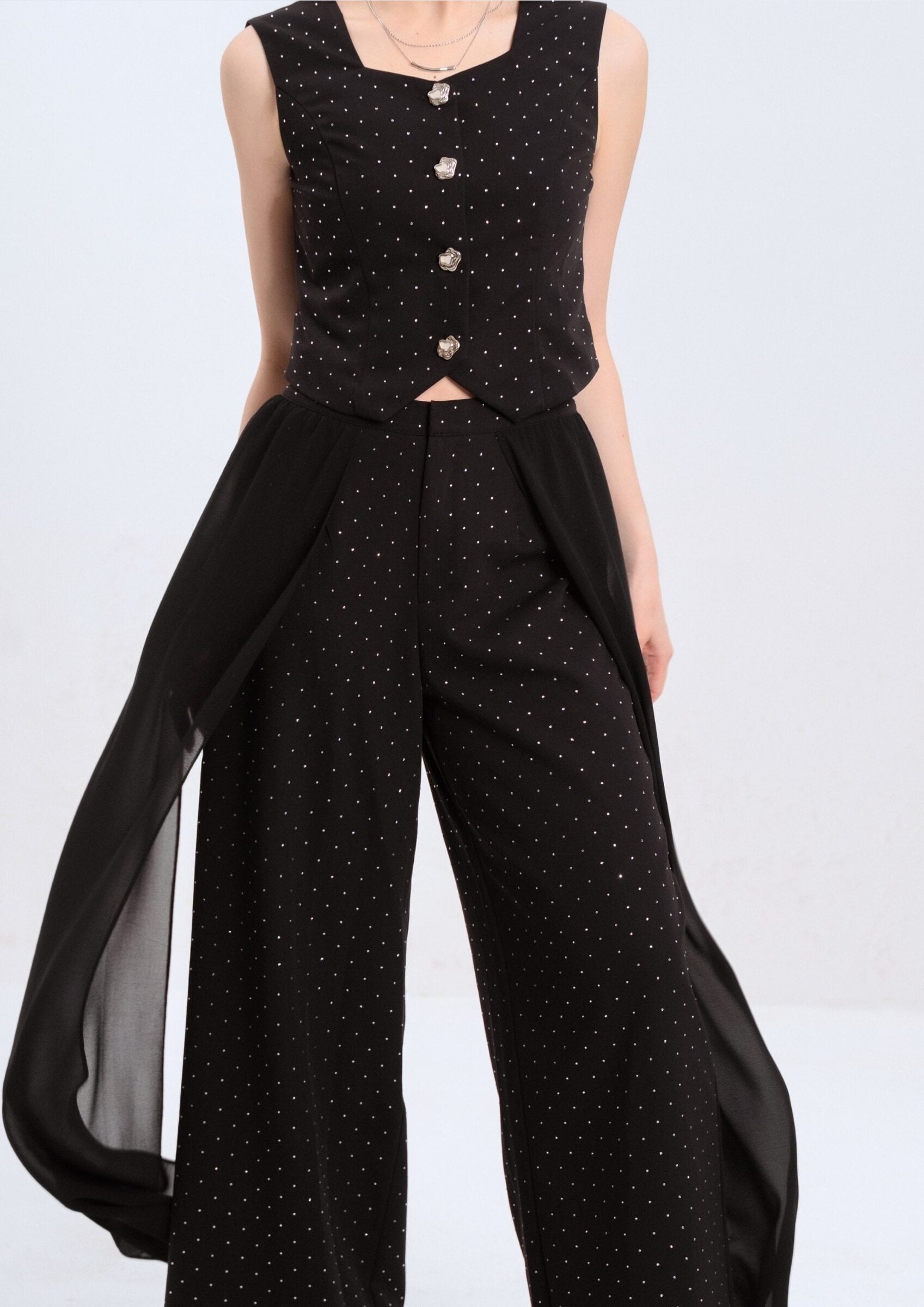 Rhinestone Organza Pants ZLP5043 view 2