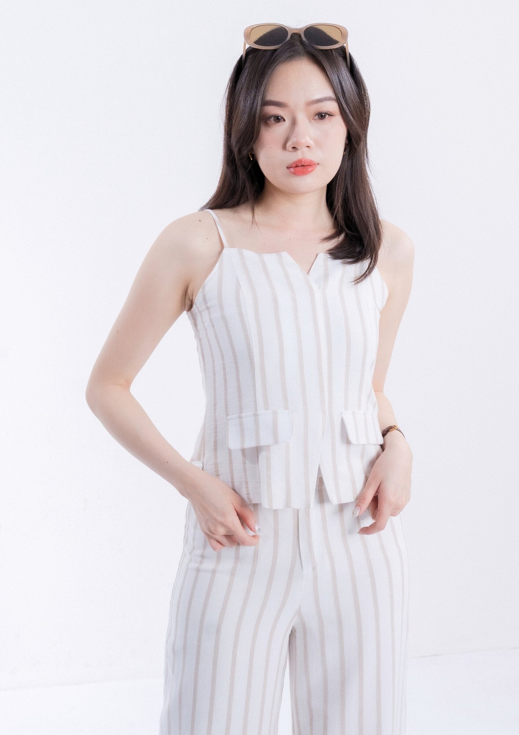 Cotton Linen Striped Blouses & Pants ZBP5245 ZLP5045 view 7