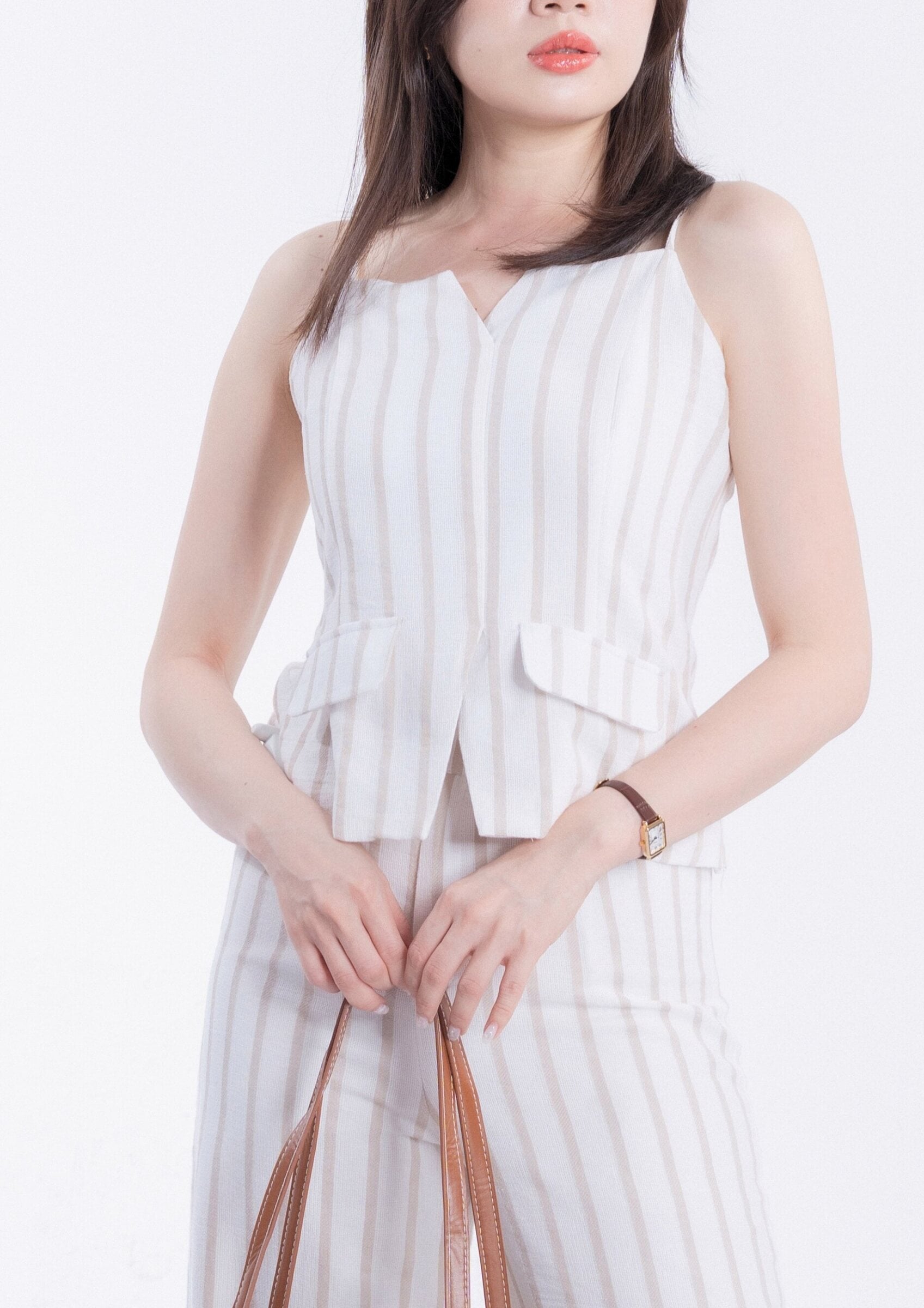 Cotton Linen Striped Blouses & Pants ZBP5245 ZLP5045 view 9