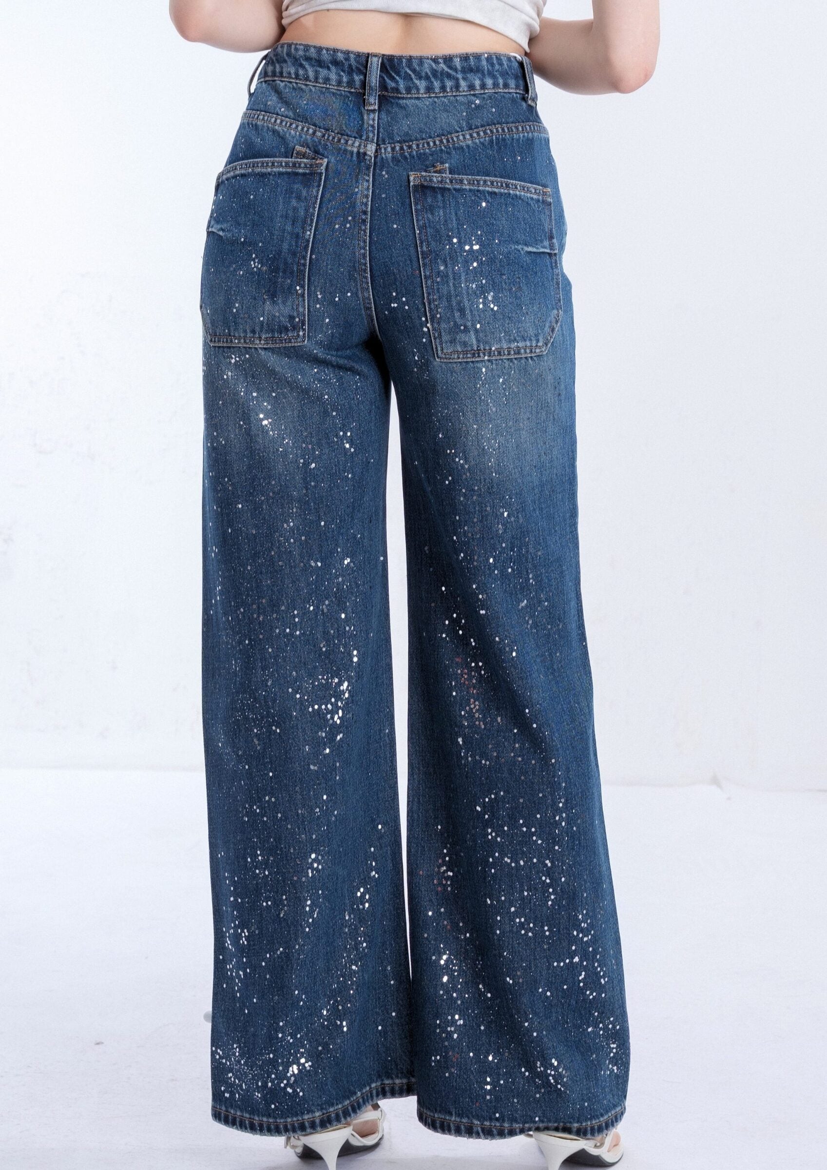 Rhinestone Denim Pants ZJL5037 view 4