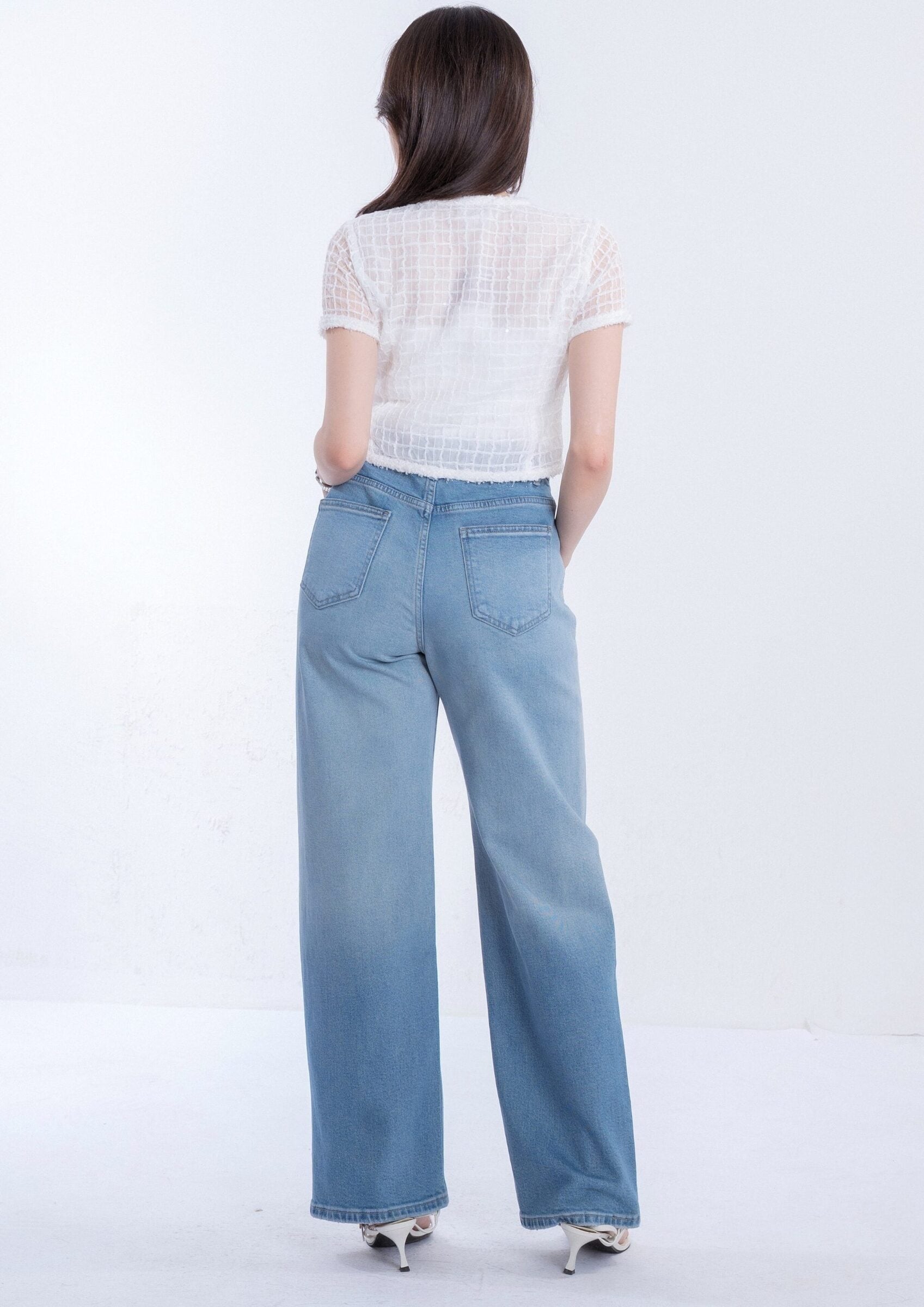 Sheer Chiffon Short Sleeve Top ZBP5272 view 4