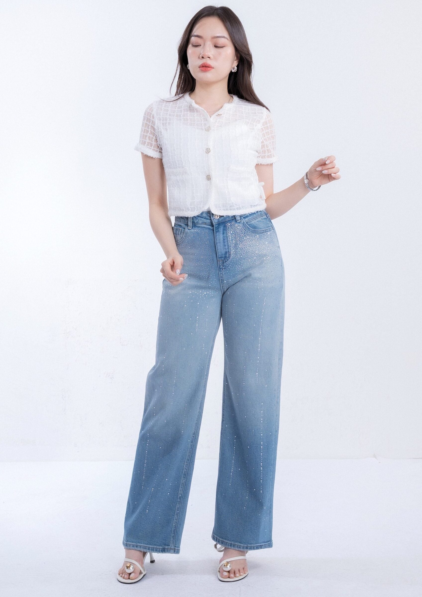 Sheer Chiffon Short Sleeve Top ZBP5272 view 5