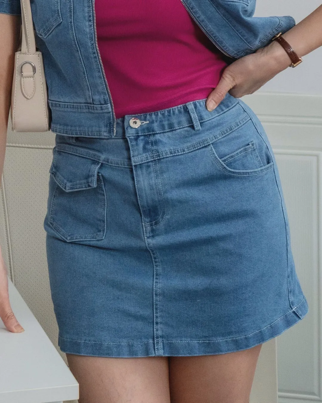 Roxy Denim Mini Skirt ZJK5001