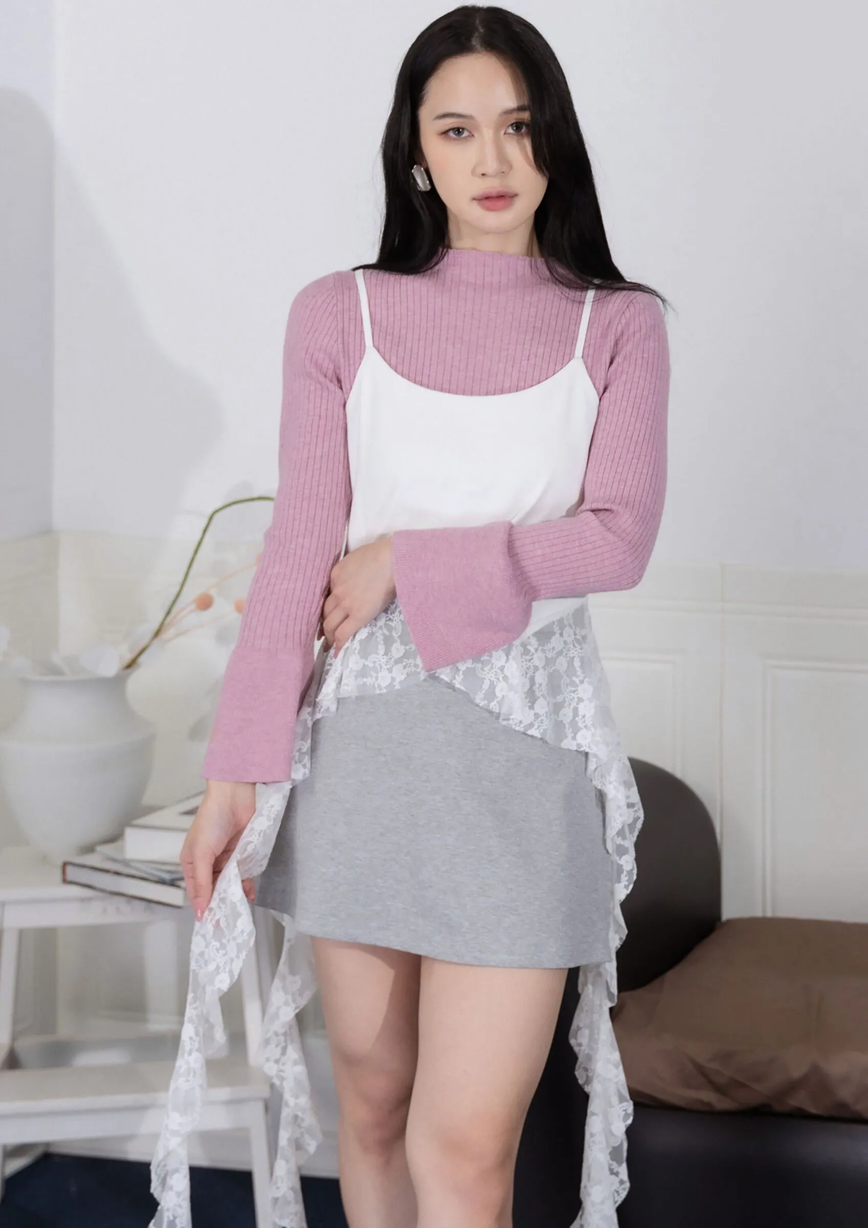Thalia Soft Lace Tank ZBP5089
