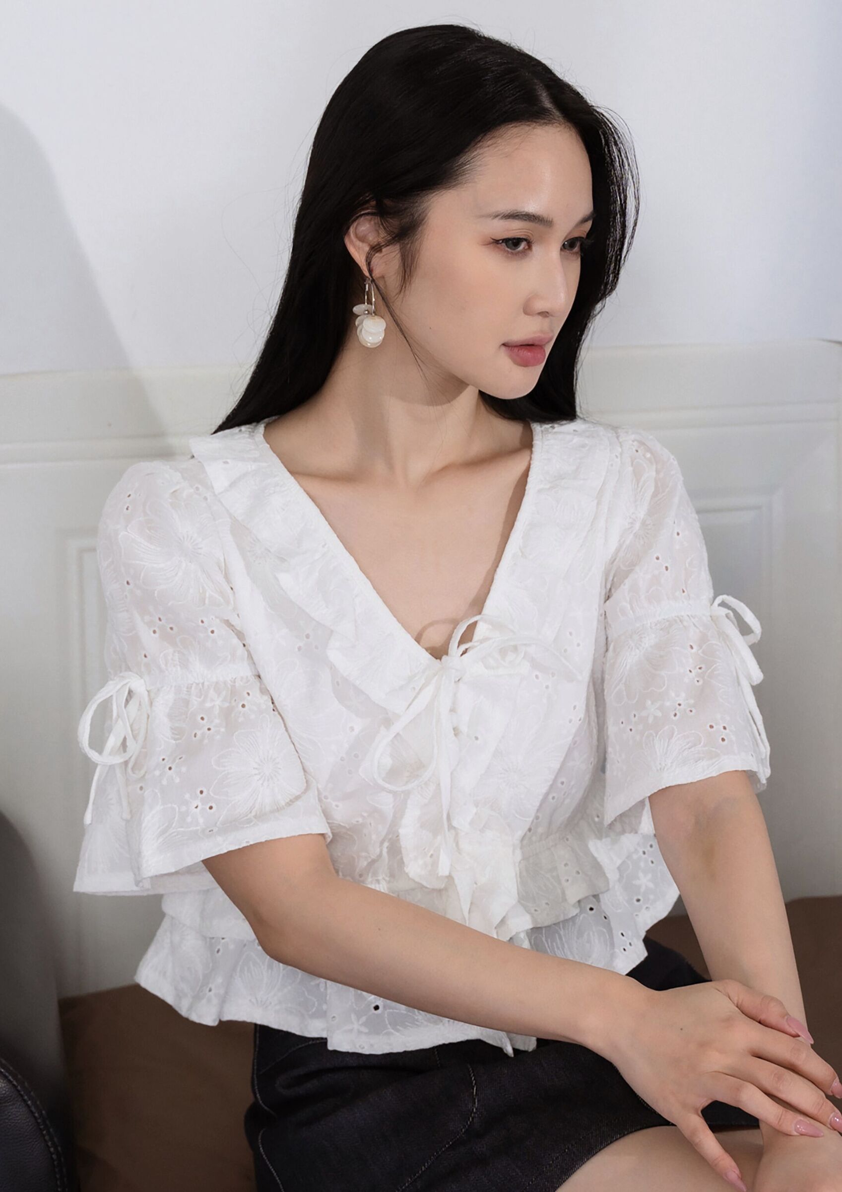 Elodie Tie-Front BlouseZBP5125