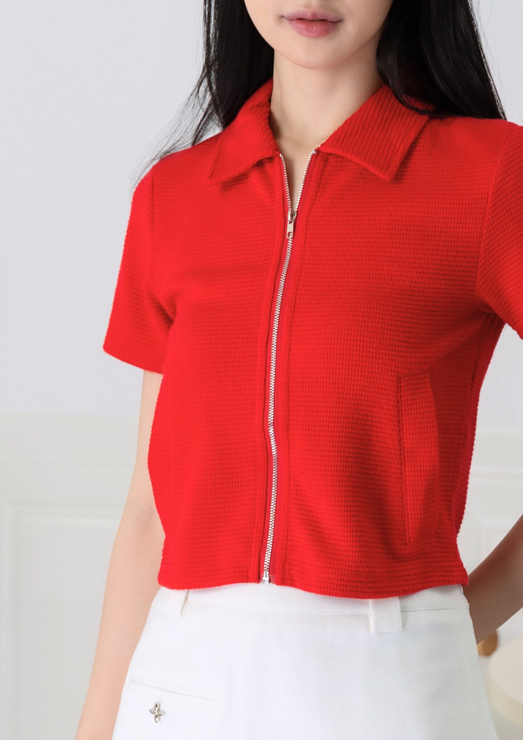 Regina Knitted Zip-up Top ZBP5199