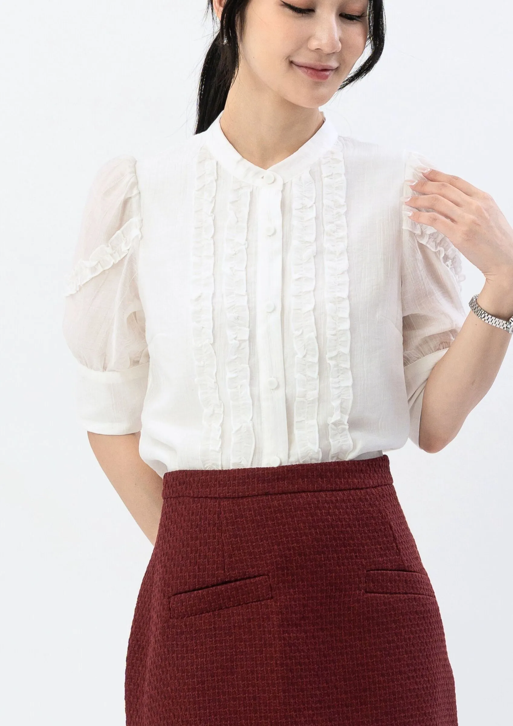 Elegant Organza Blouse ZBP5137