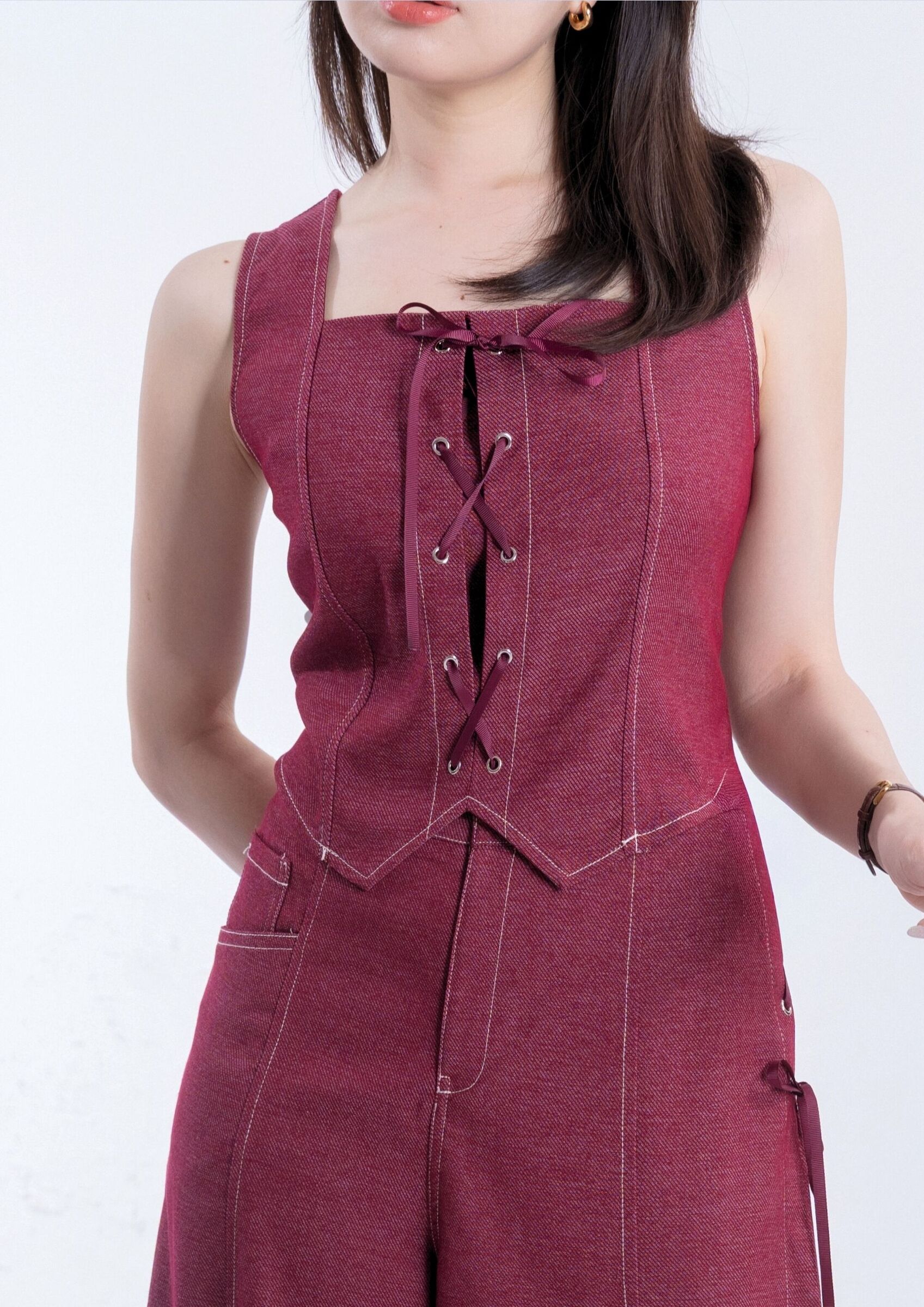 Vianne Modern Strap Zipper Tank ZBP5093