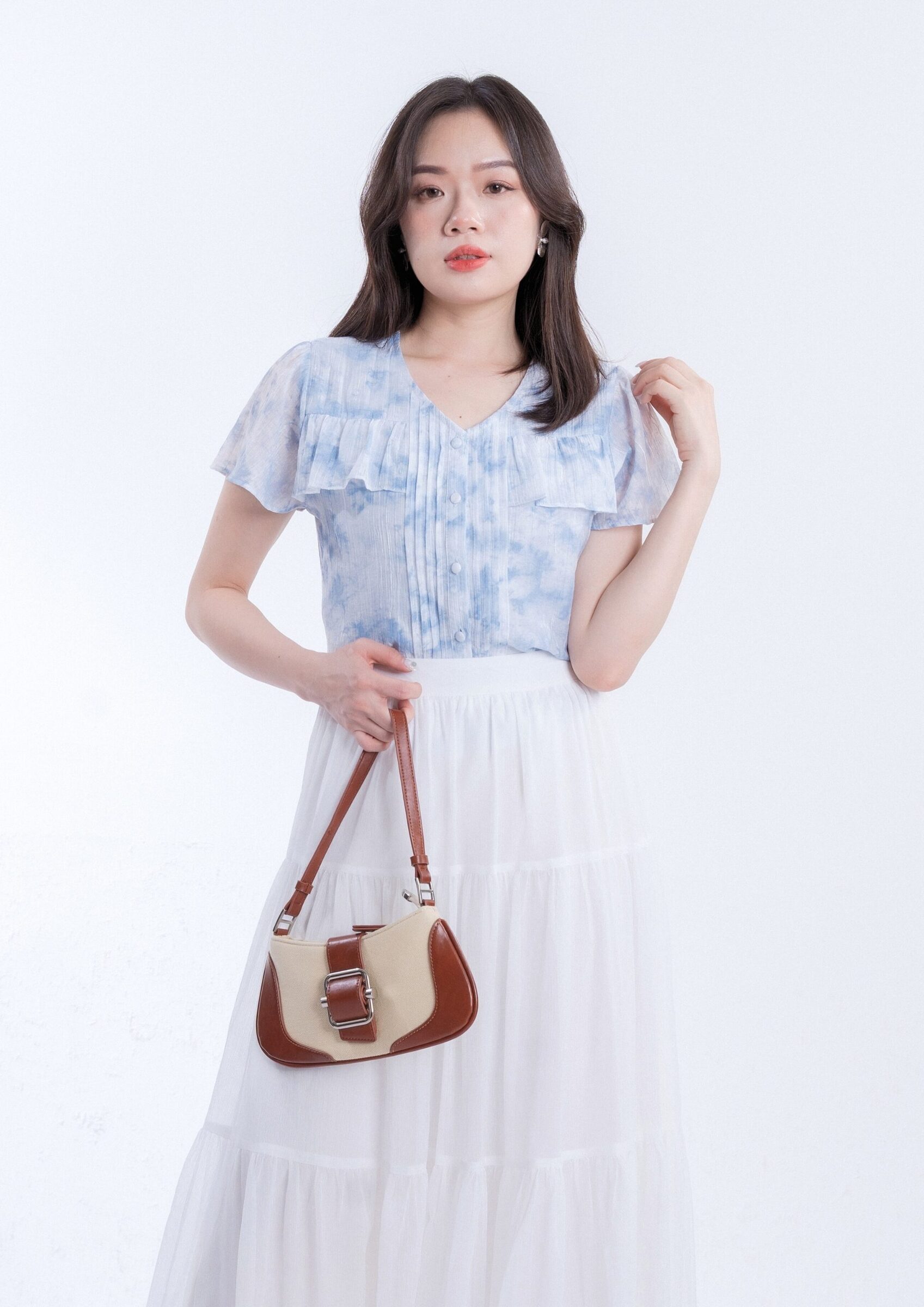 Dyed Organza Chiffon Top ZBP5271