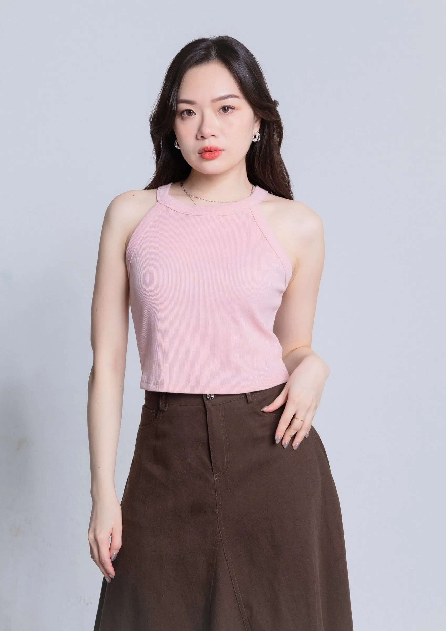Halter Knit Tank ZNT6004